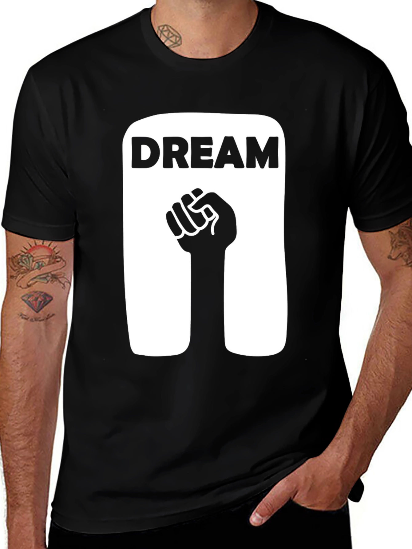 Variant 24 of Dream Fist Graphic Black T-Shirt