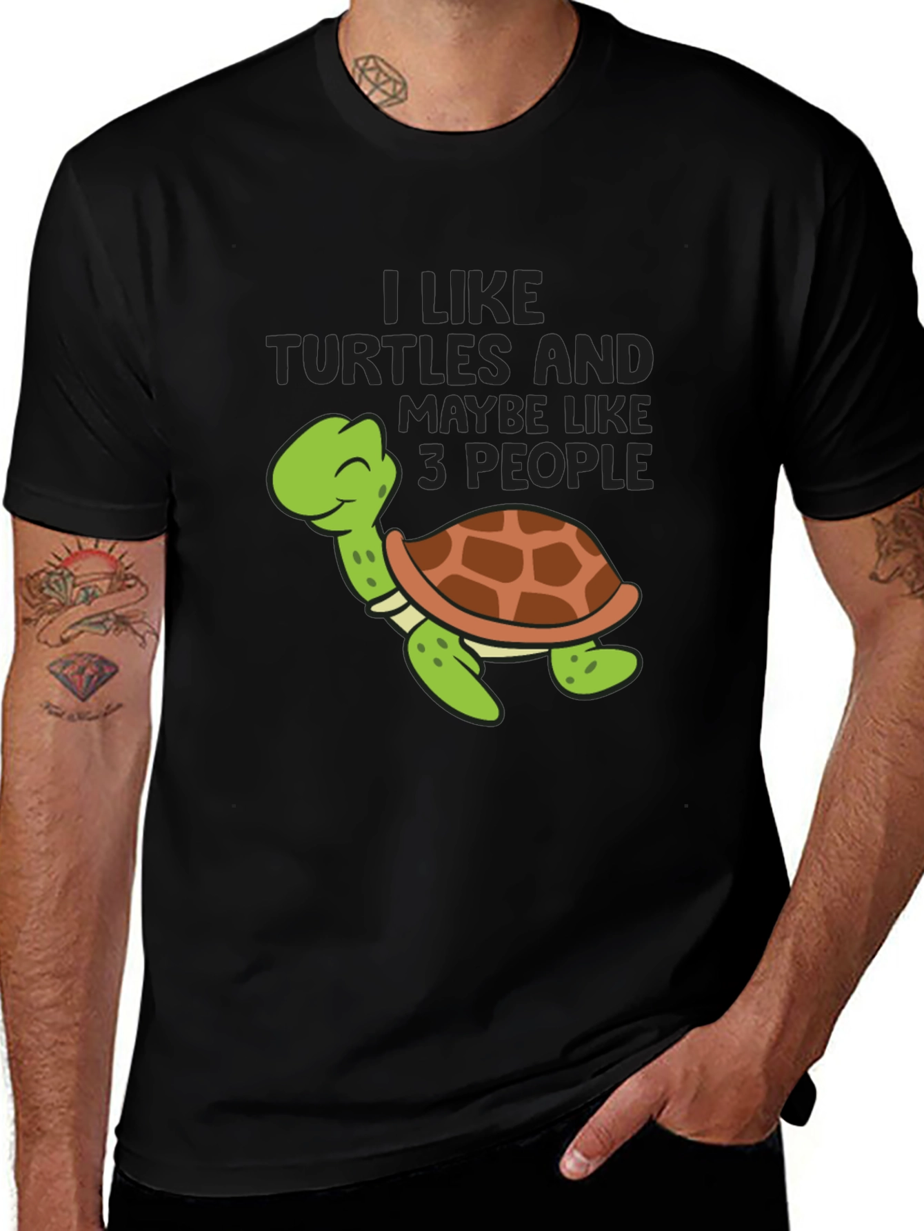 Variant 27 of I Like Turtles Funny Graphic T-Shirt
