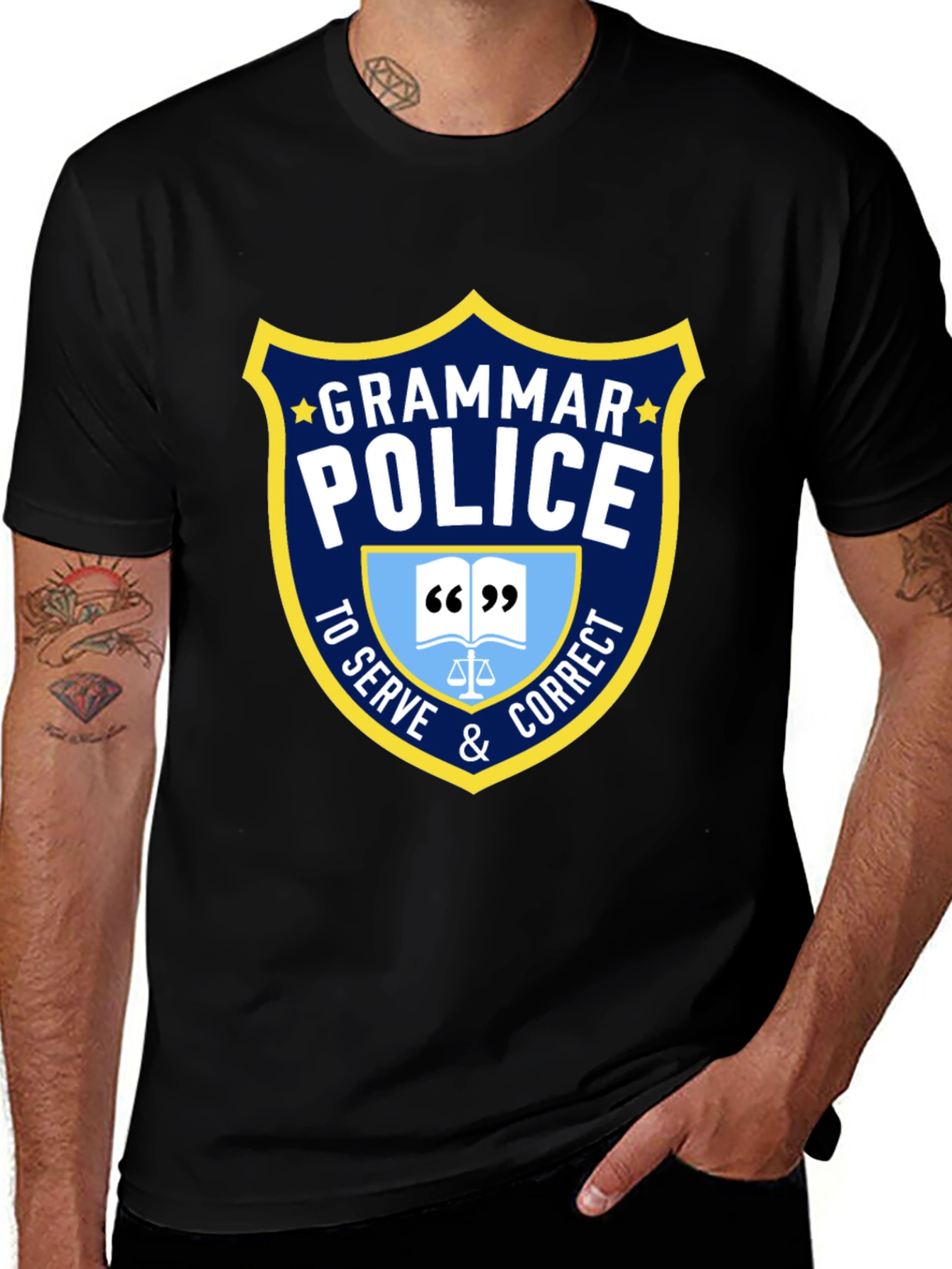 Variant 22 of Grammar Police T-Shirt - Serve & Correct Style