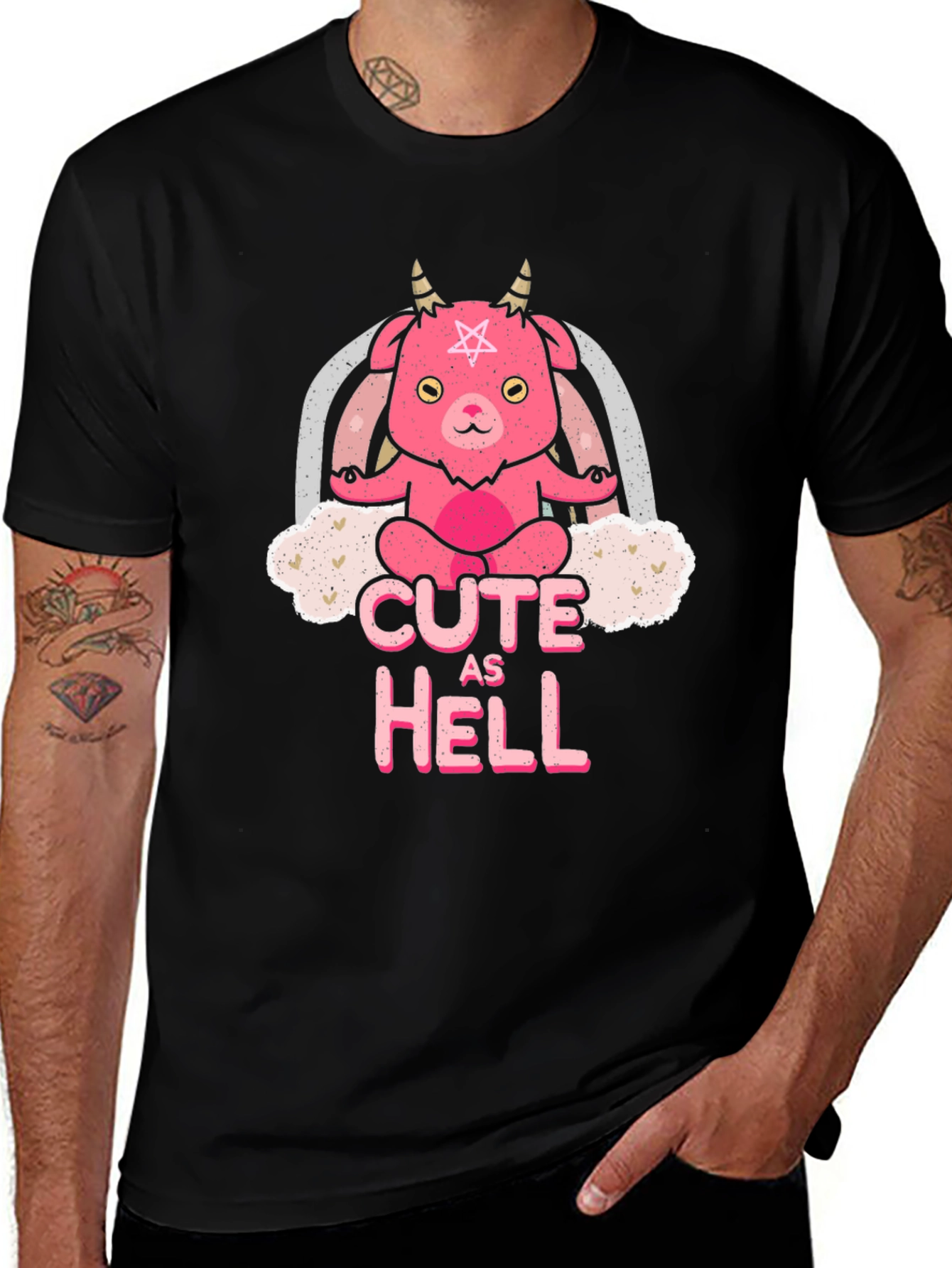 Cute As Hell Graphic T-Shirt - Black