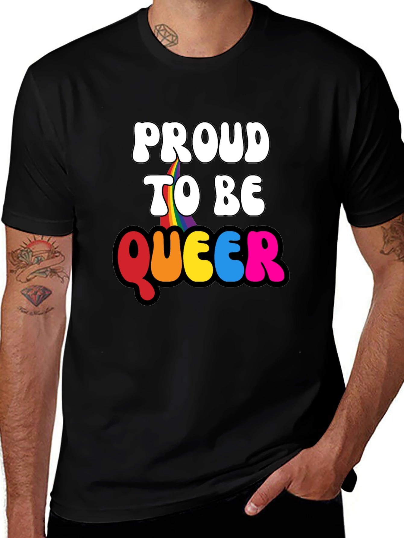 Variant 23 of Proud to be Queer Graphic T-Shirt