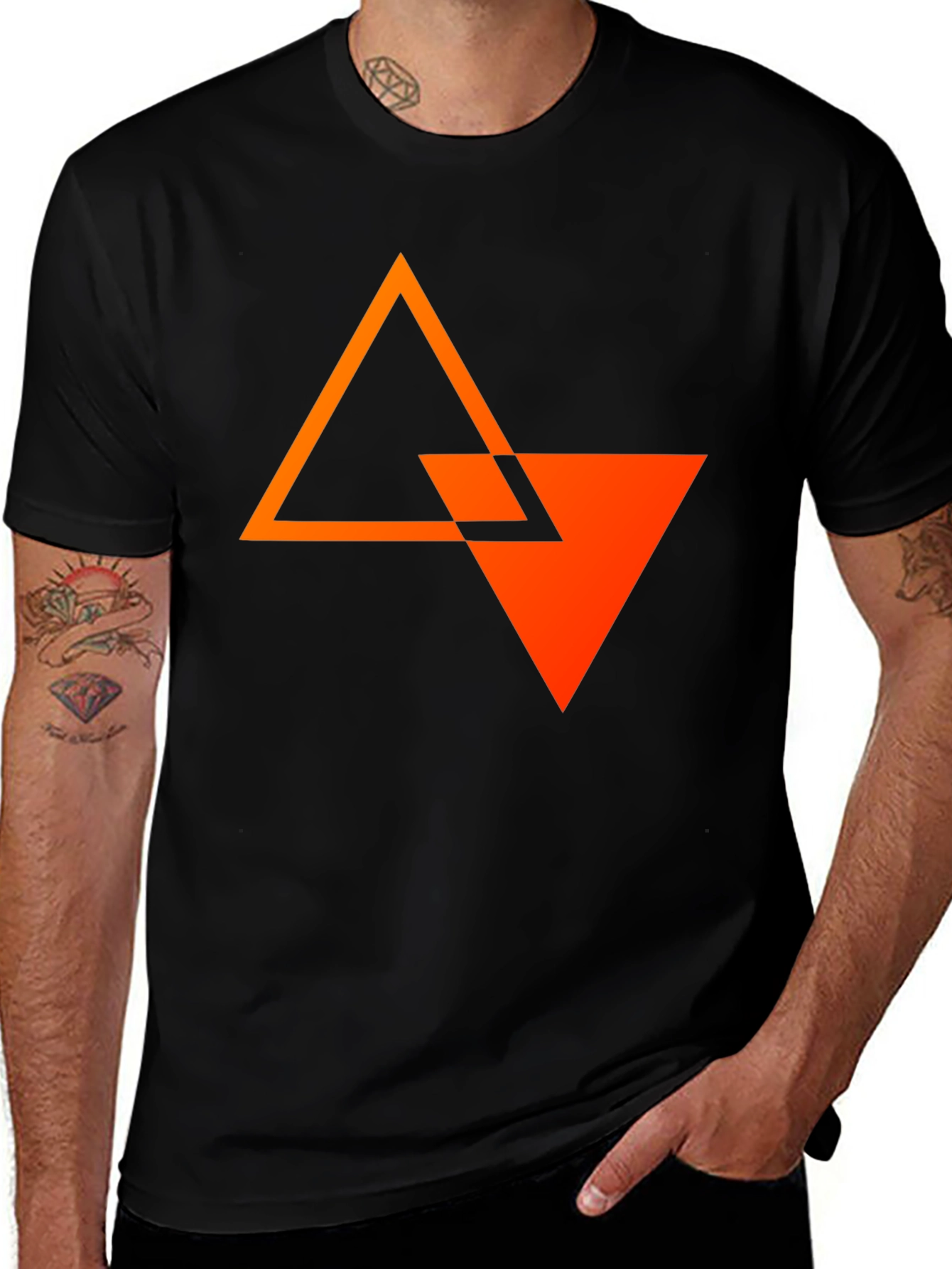 Modern Graphic Tee: Abstract Triangle Design