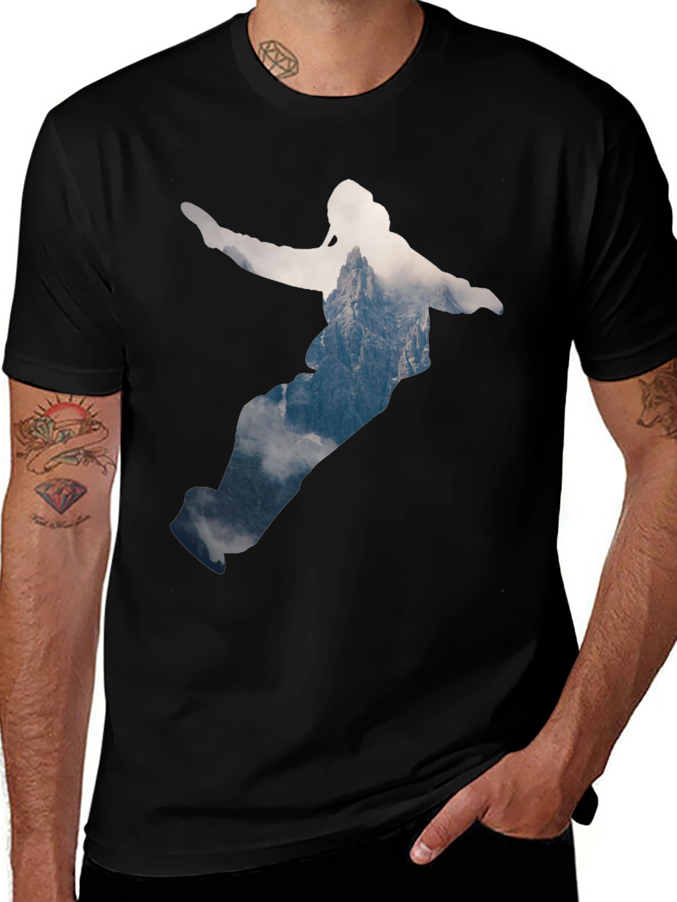 Variant 22 of Mountain Snowboarder Graphic Tee