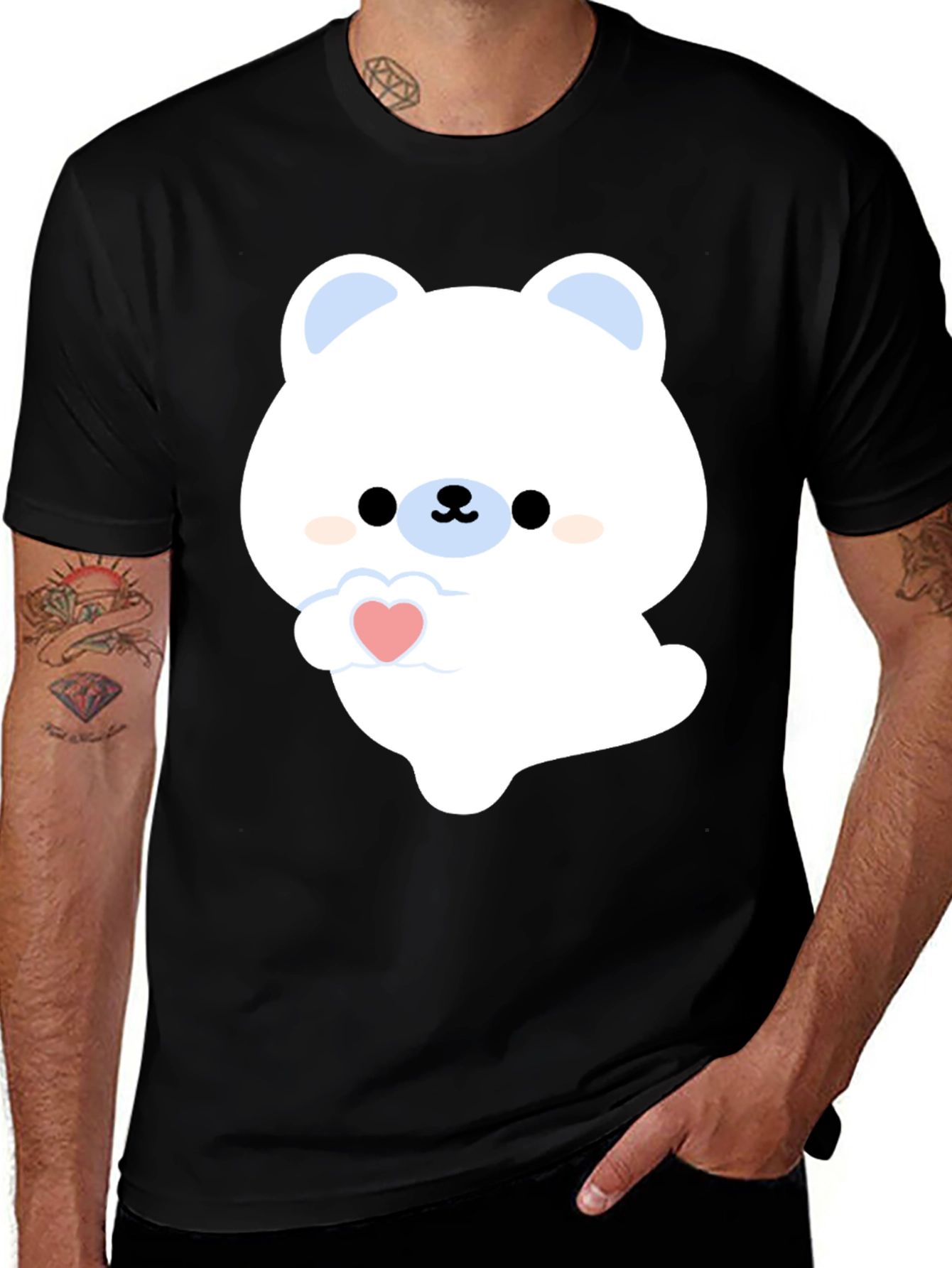 Cute Bear Graphic Tee - Soft Cotton Comfort