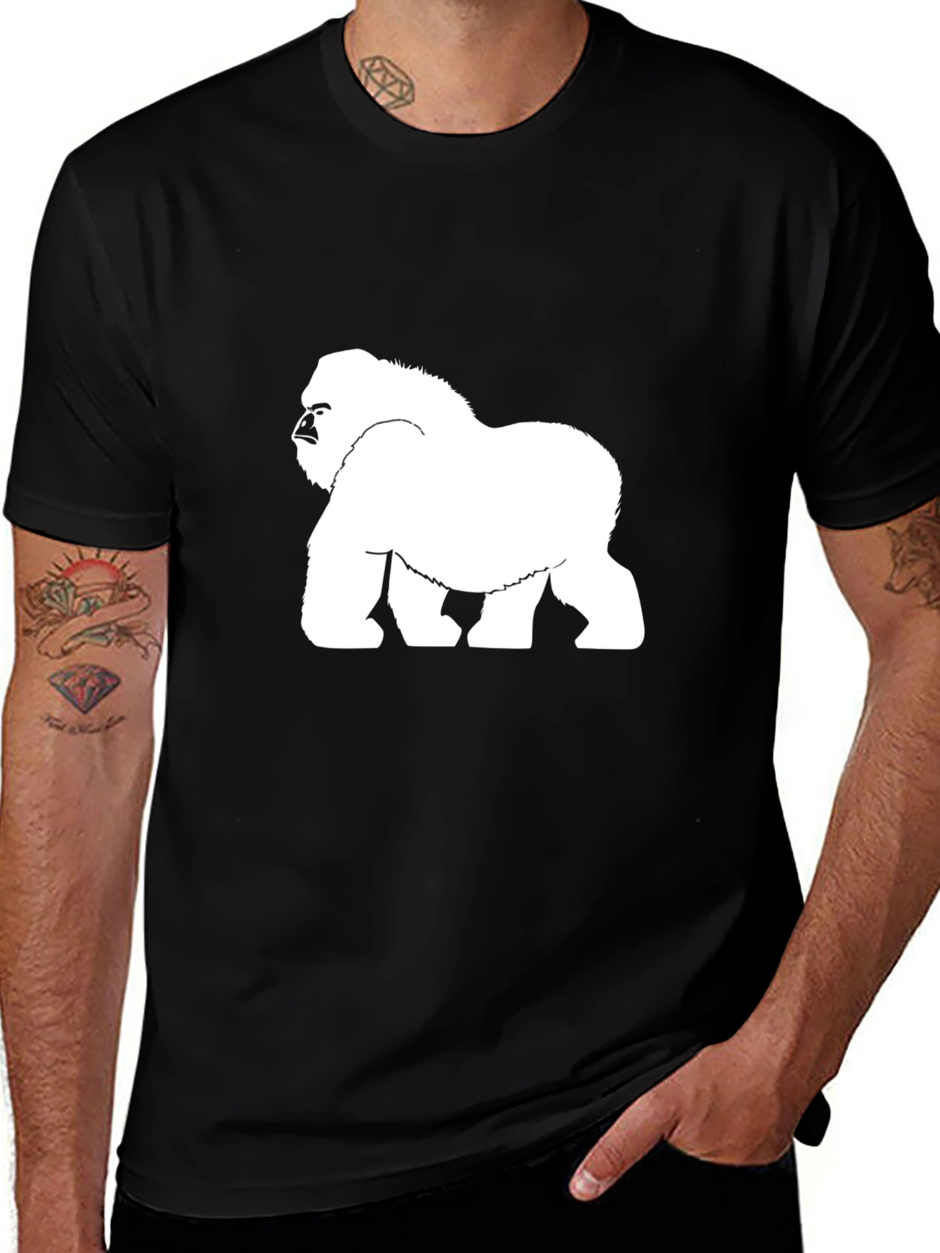 Variant 29 of Black Gorilla Graphic Tee