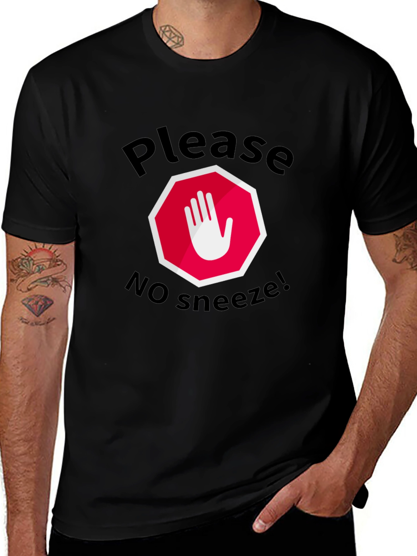 Variant 20 of Please No Sneeze Funny T-Shirt