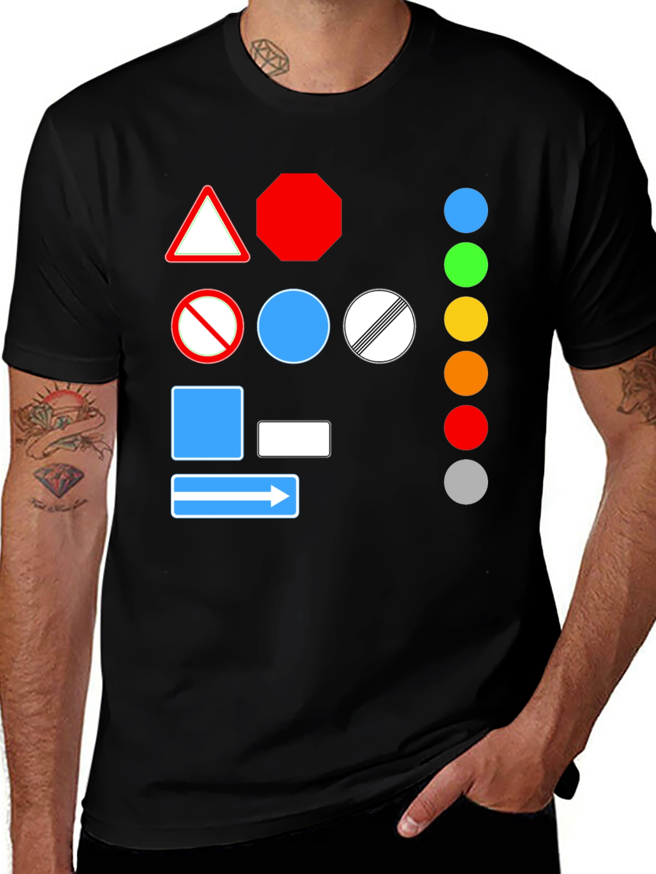 Variant 6 of Road Sign Graphic Print T-Shirt