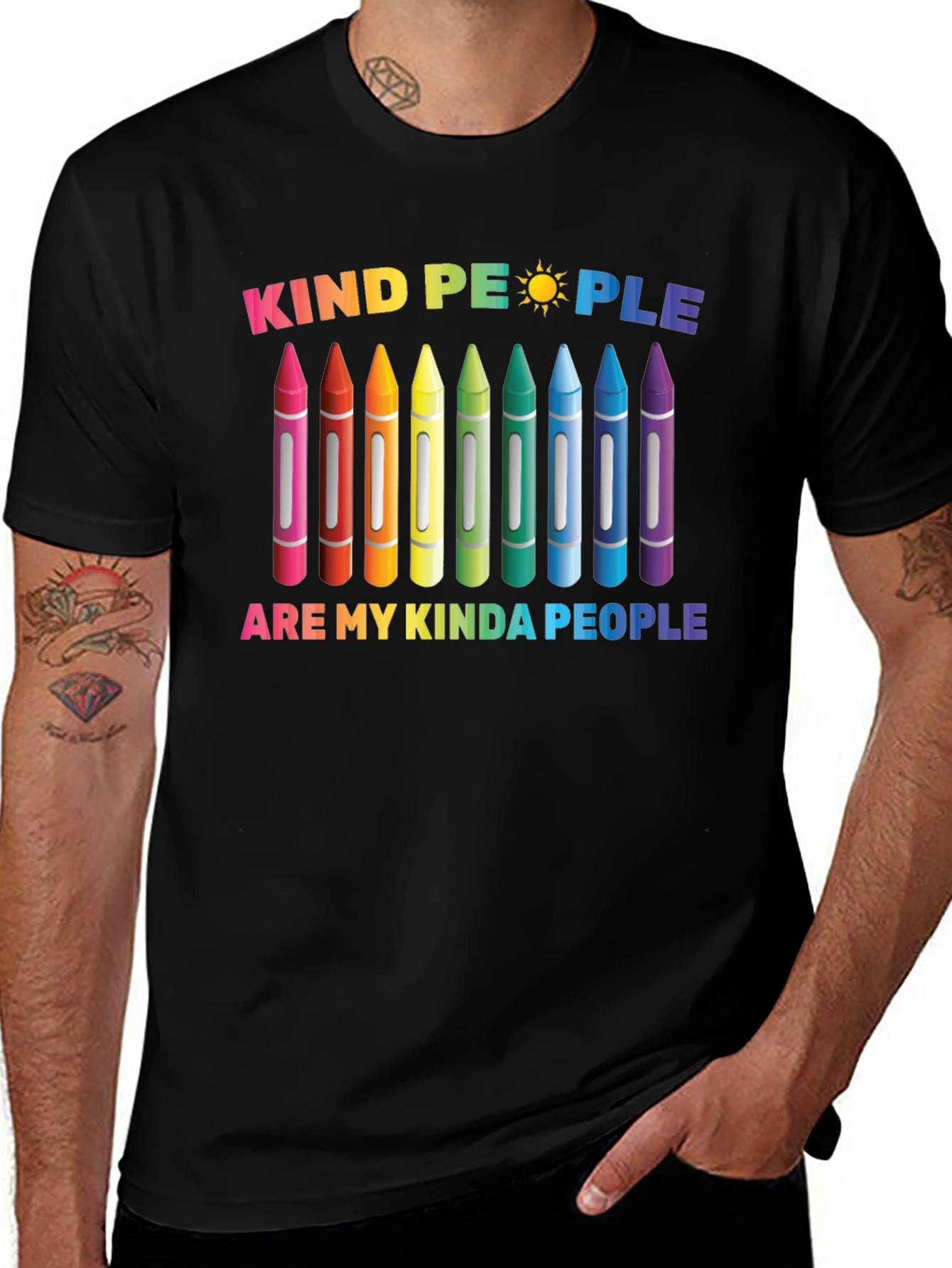 Kind People Rainbow Crayon T-Shirt