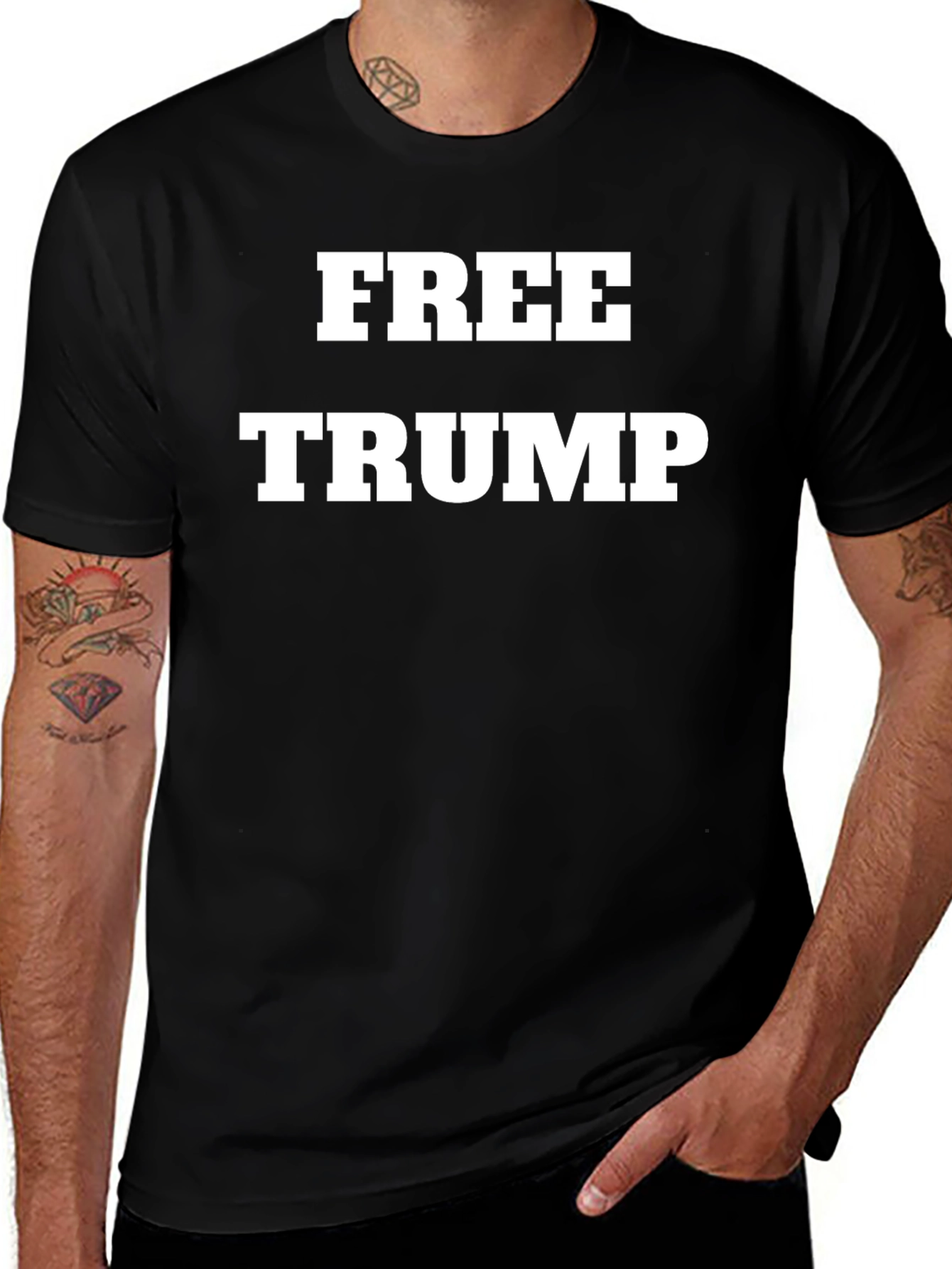 Variant 23 of Free Trump Graphic Tee - Political Statement T-Shirt