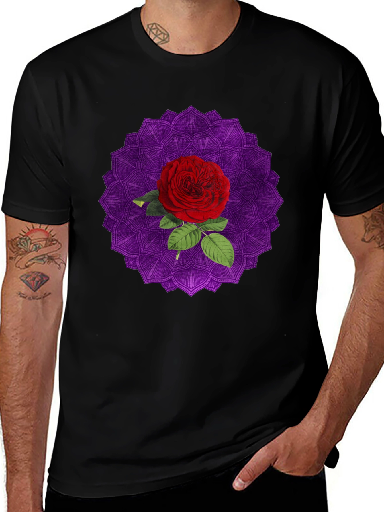 Variant 21 of Rose Mandala Graphic Tee
