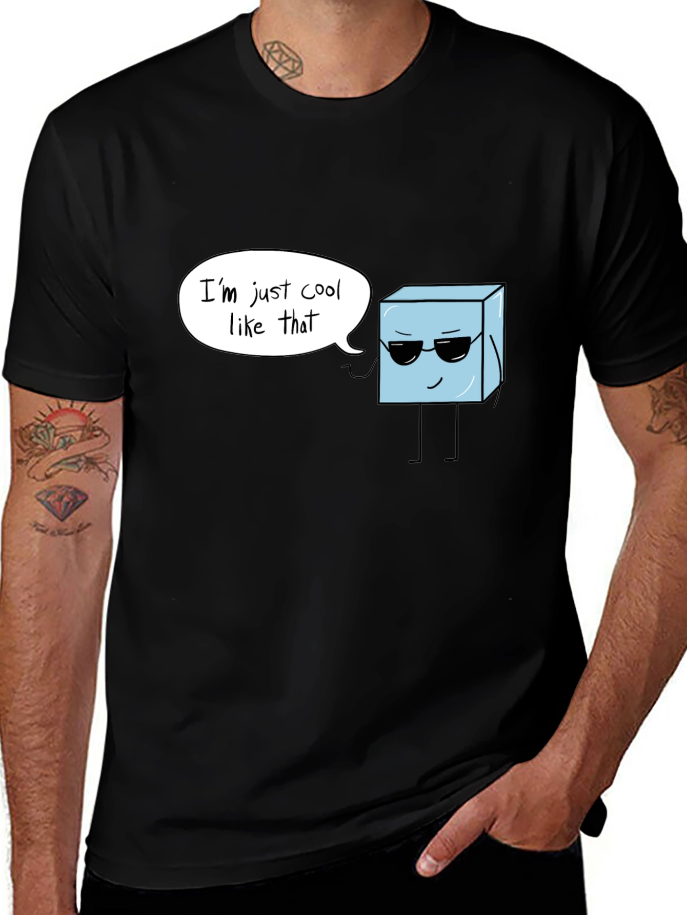 Variant 3 of Cool Ice Cube Graphic Tee - Black Humor T-Shirt