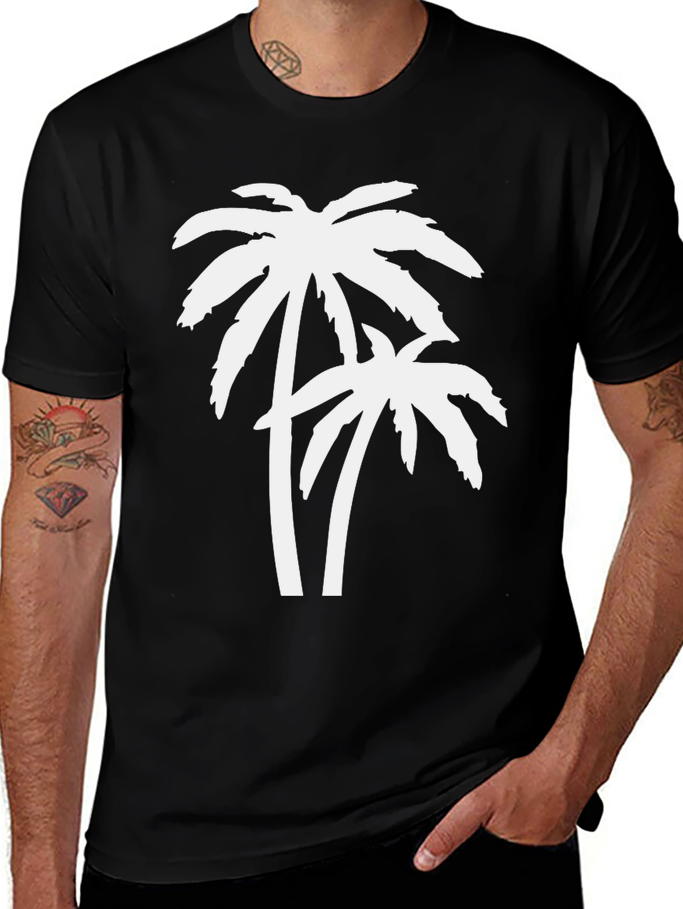 Variant 18 of Tropical Palm Tree Graphic T-Shirt
