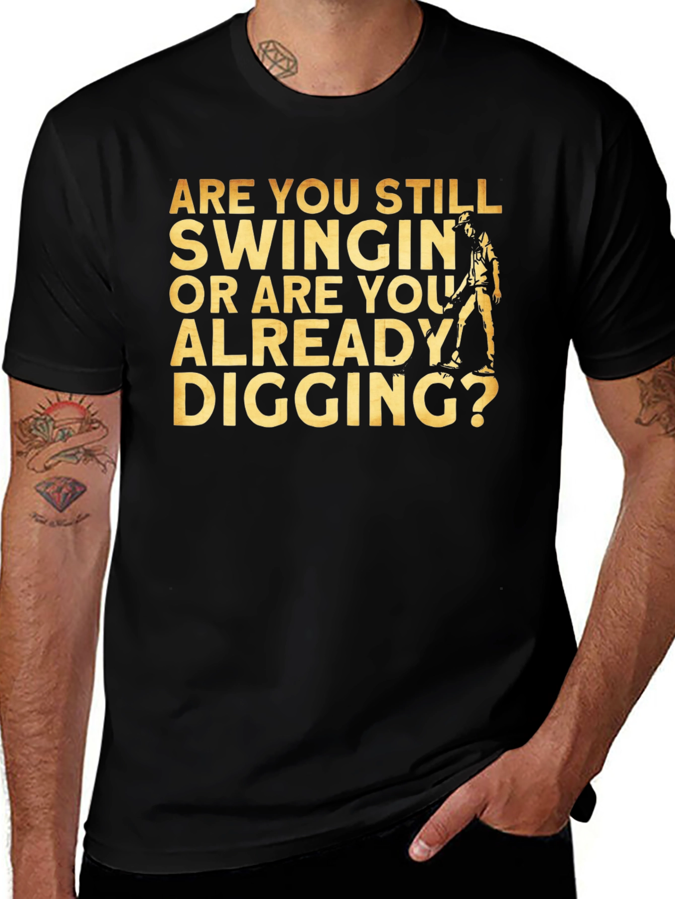 Variant 9 of Golfing Humor T-Shirt - Are You Still Swingin'?