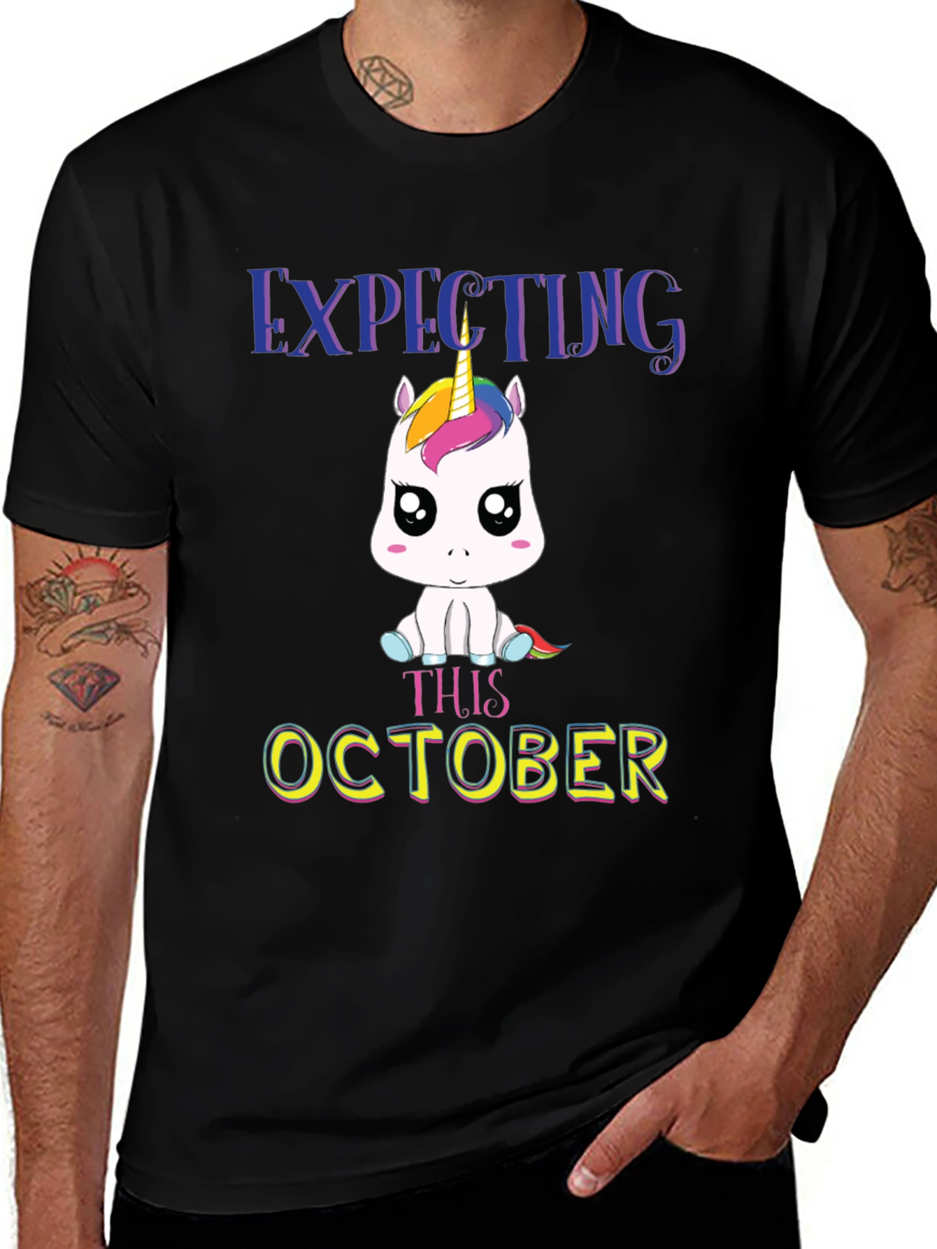 Variant 14 of Expecting This October Unicorn Tee