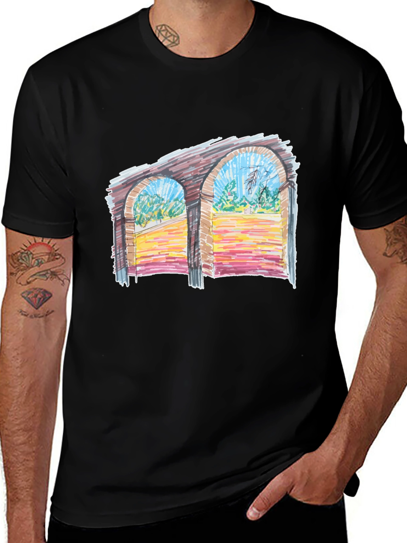 Artistic Archway T-Shirt - Unique Graphic Tee
