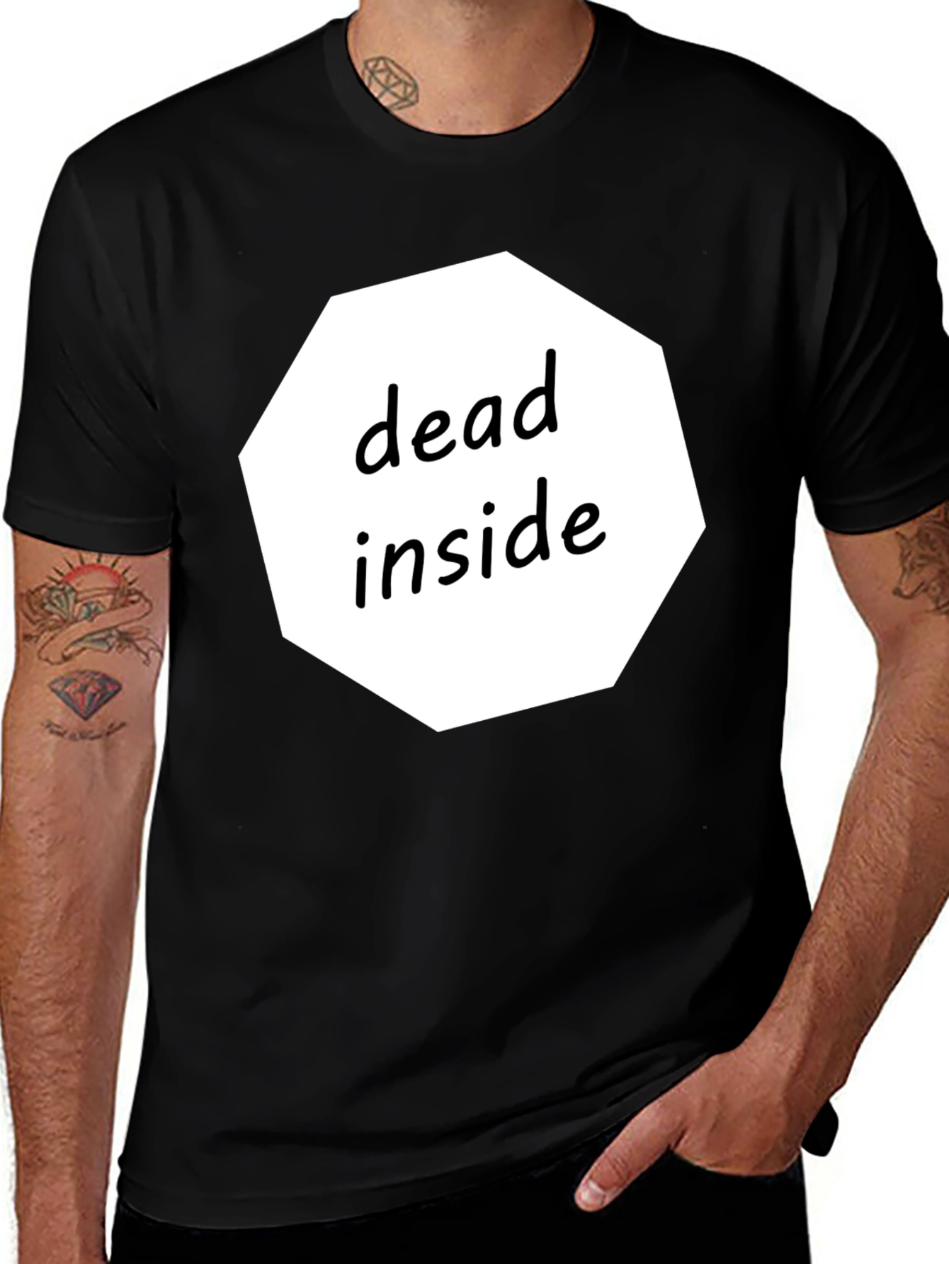 Variant 10 of Dead Inside Graphic Tee - Black T-Shirt