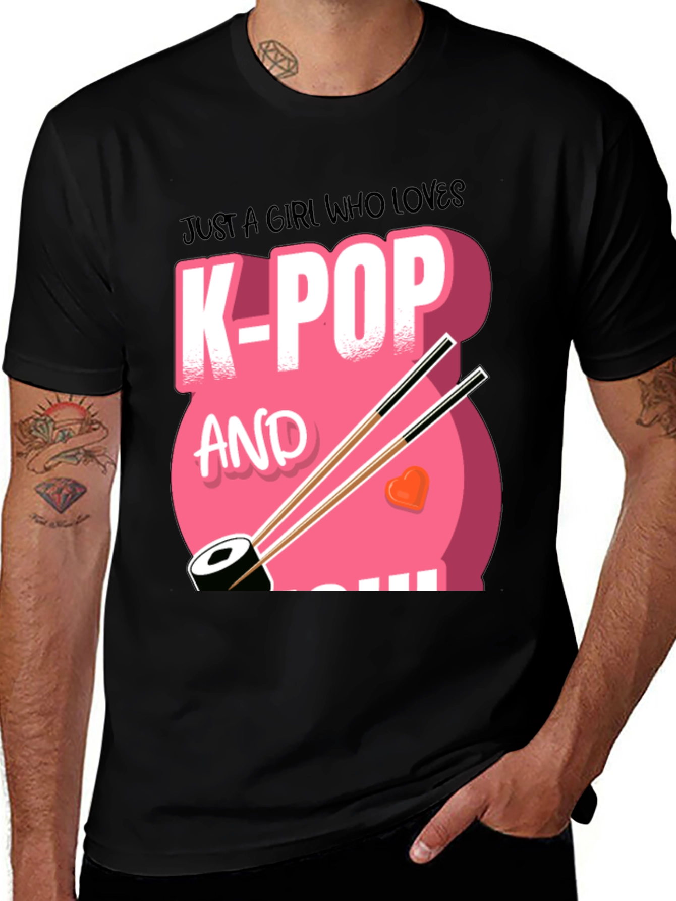 K-Pop and Sushi T-Shirt - Perfect for K-Pop Fans