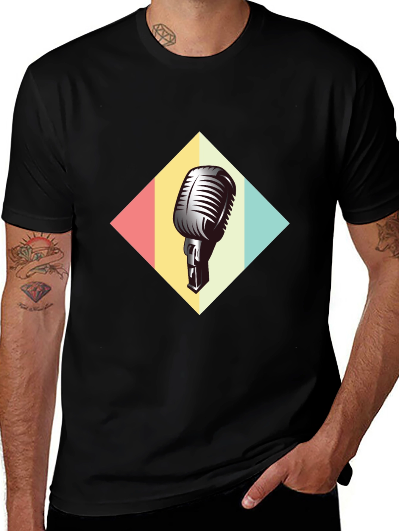 Variant 4 of Retro Microphone Graphic Tee