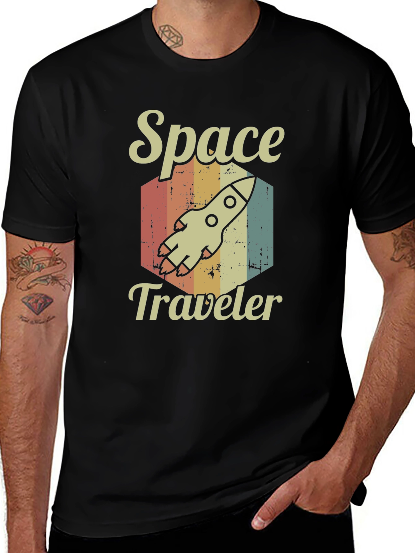 Variant 28 of Space Traveler Retro Graphic T-Shirt