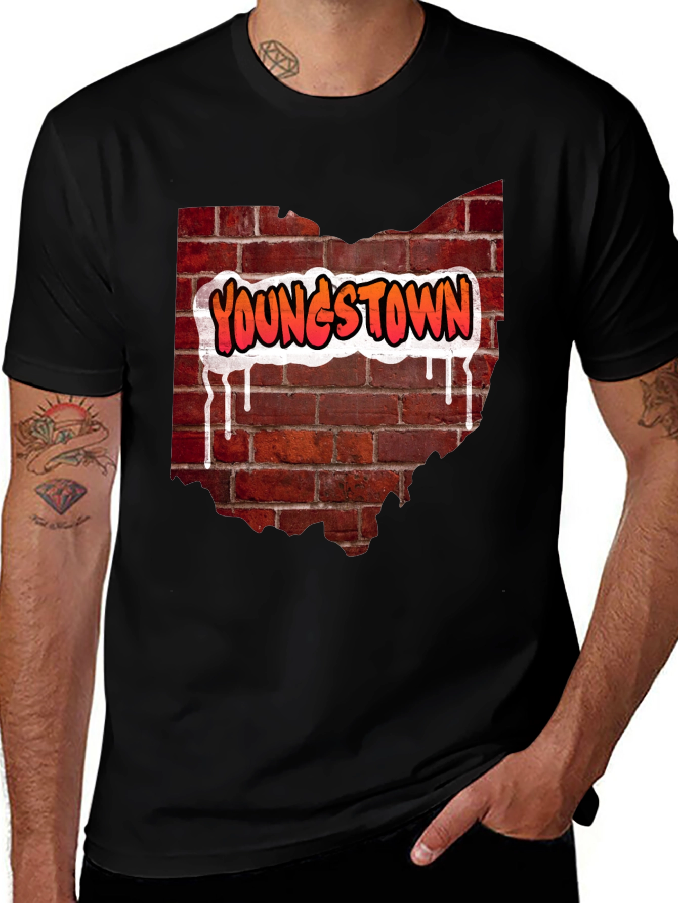 Youngstown Ohio Brick Wall T-Shirt
