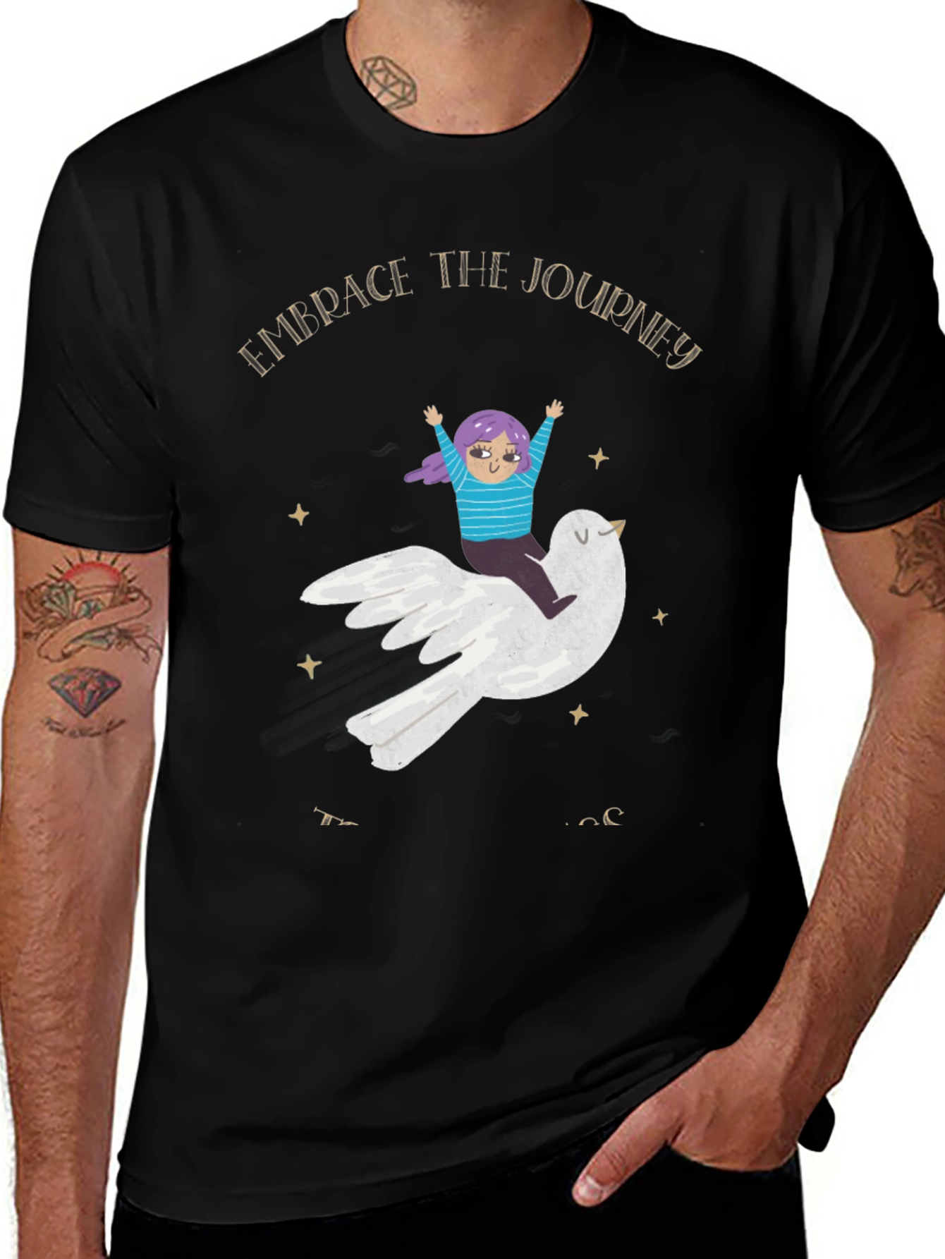Variant 5 of Embrace the Journey Black T-Shirt