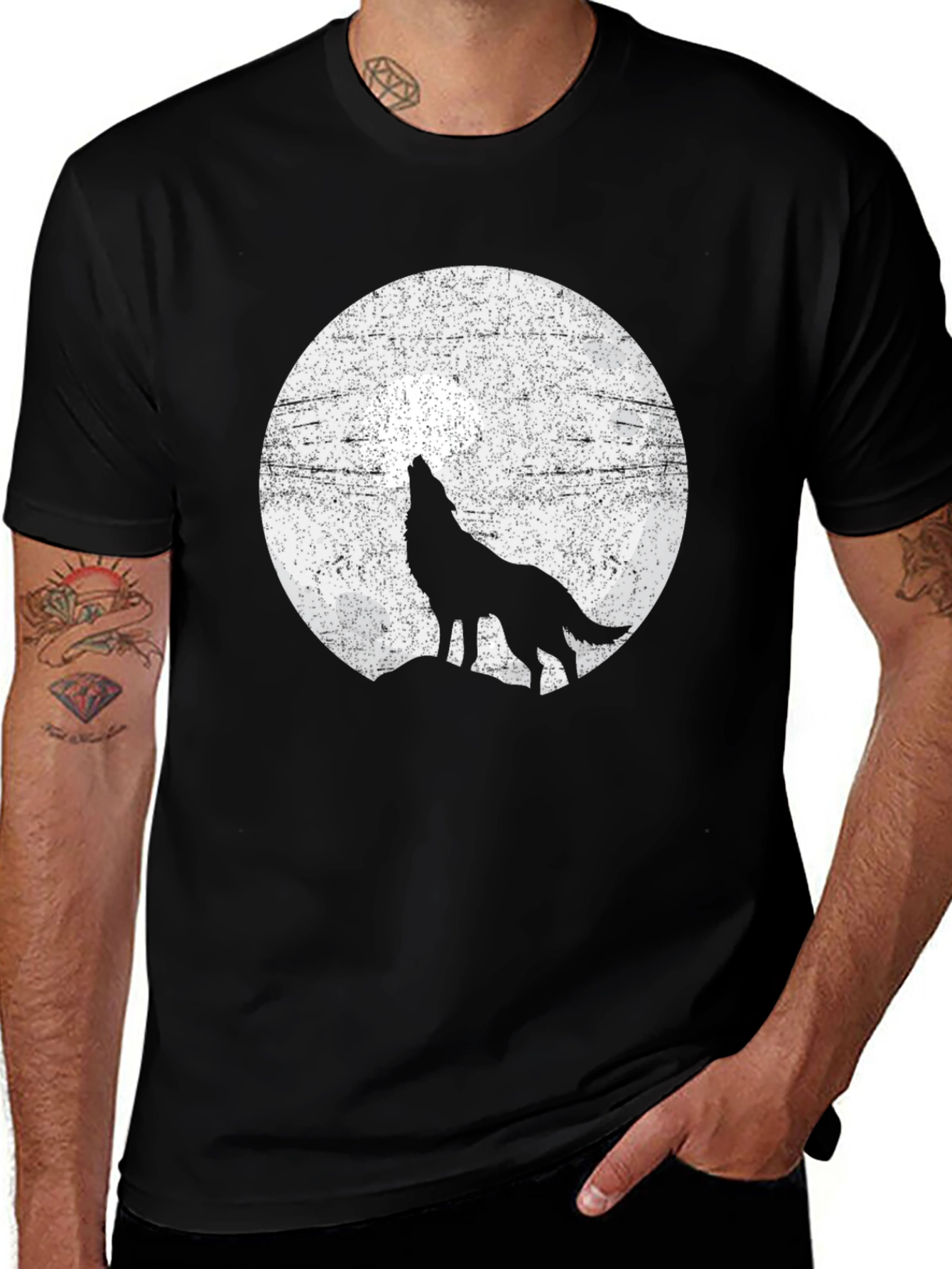 Variant 22 of Wolf Moon T-Shirt - Men's Graphic Tee