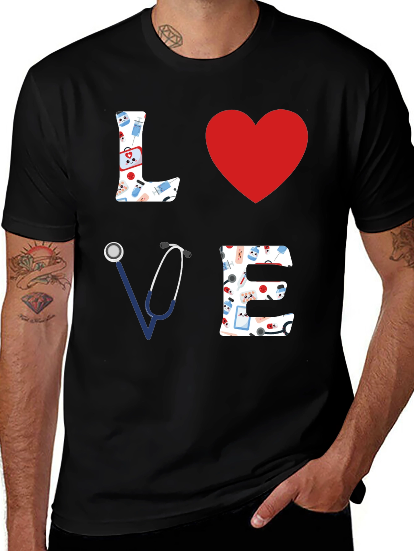 Variant 9 of Nurse Love T-Shirt - Medical Heart Tee