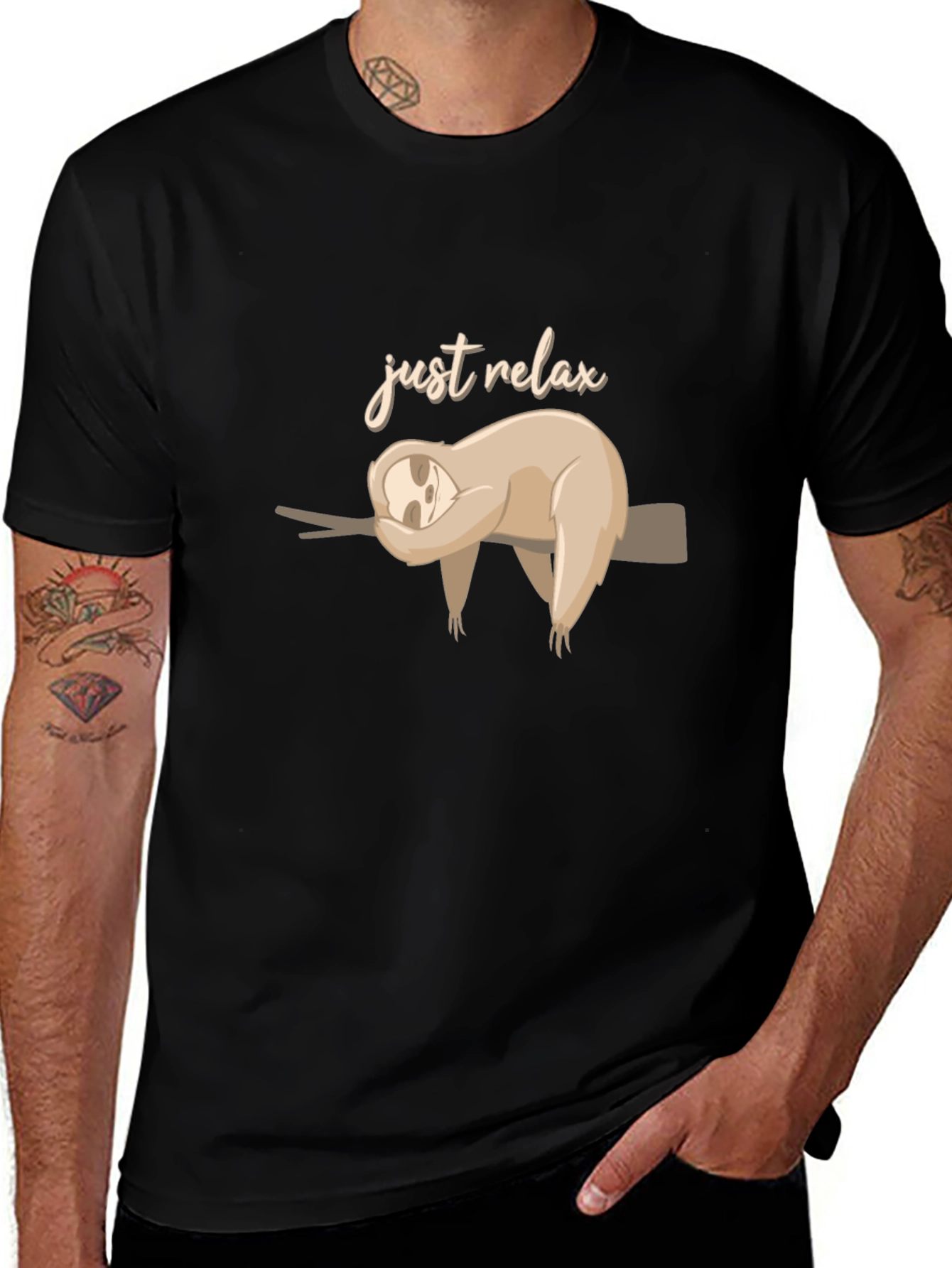 Variant 25 of Just Relax Sloth Graphic T-Shirt