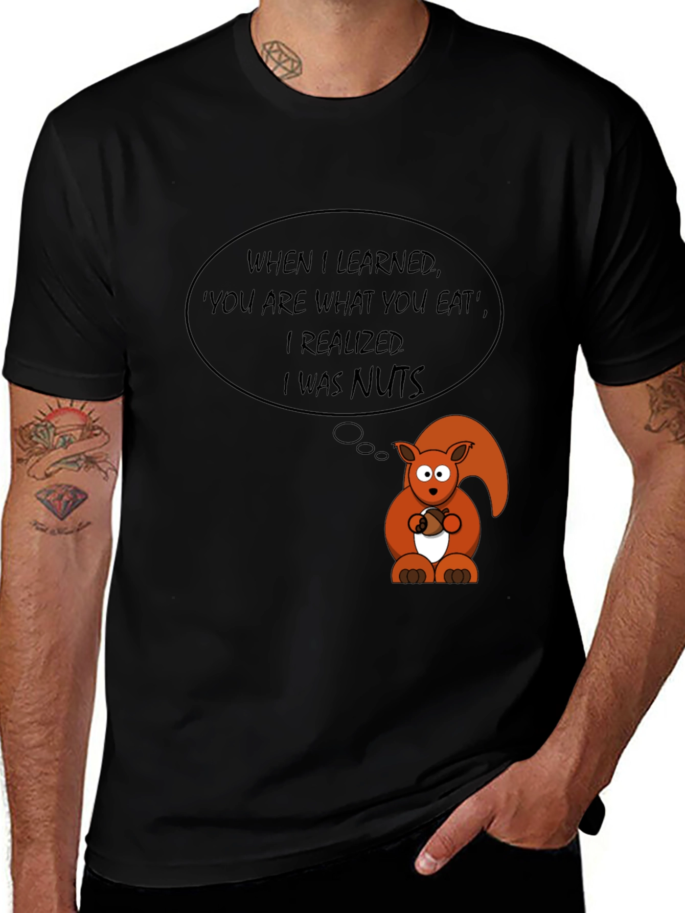 Variant 30 of Funny Squirrel 'Nuts' T-Shirt - Sarcastic Humor Tee