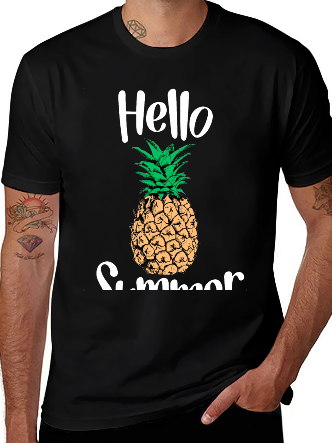 Hello Summer Pineapple Graphic Tee