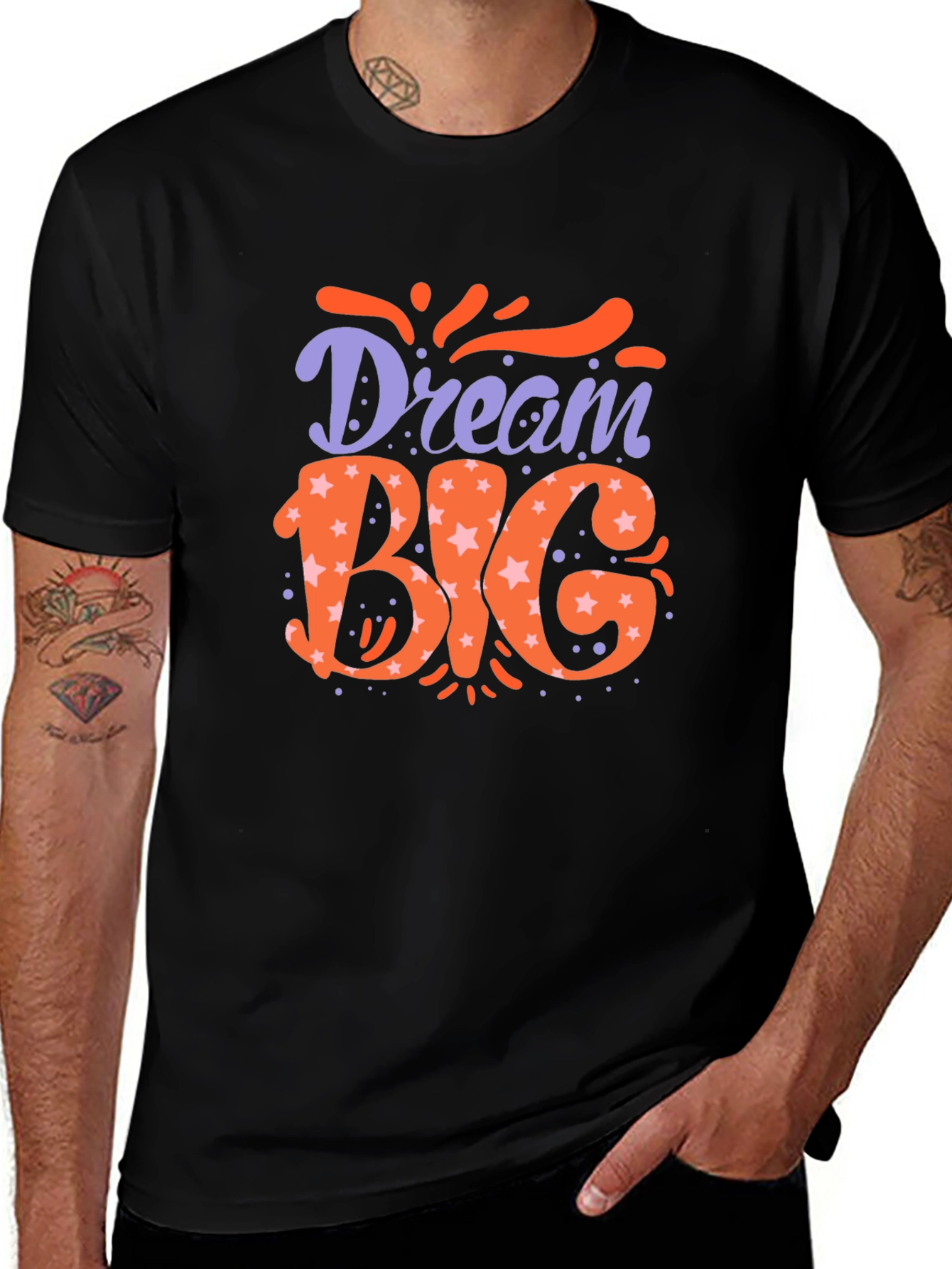 Variant 25 of Dream Big Graphic Tee - Stylish Black T-Shirt