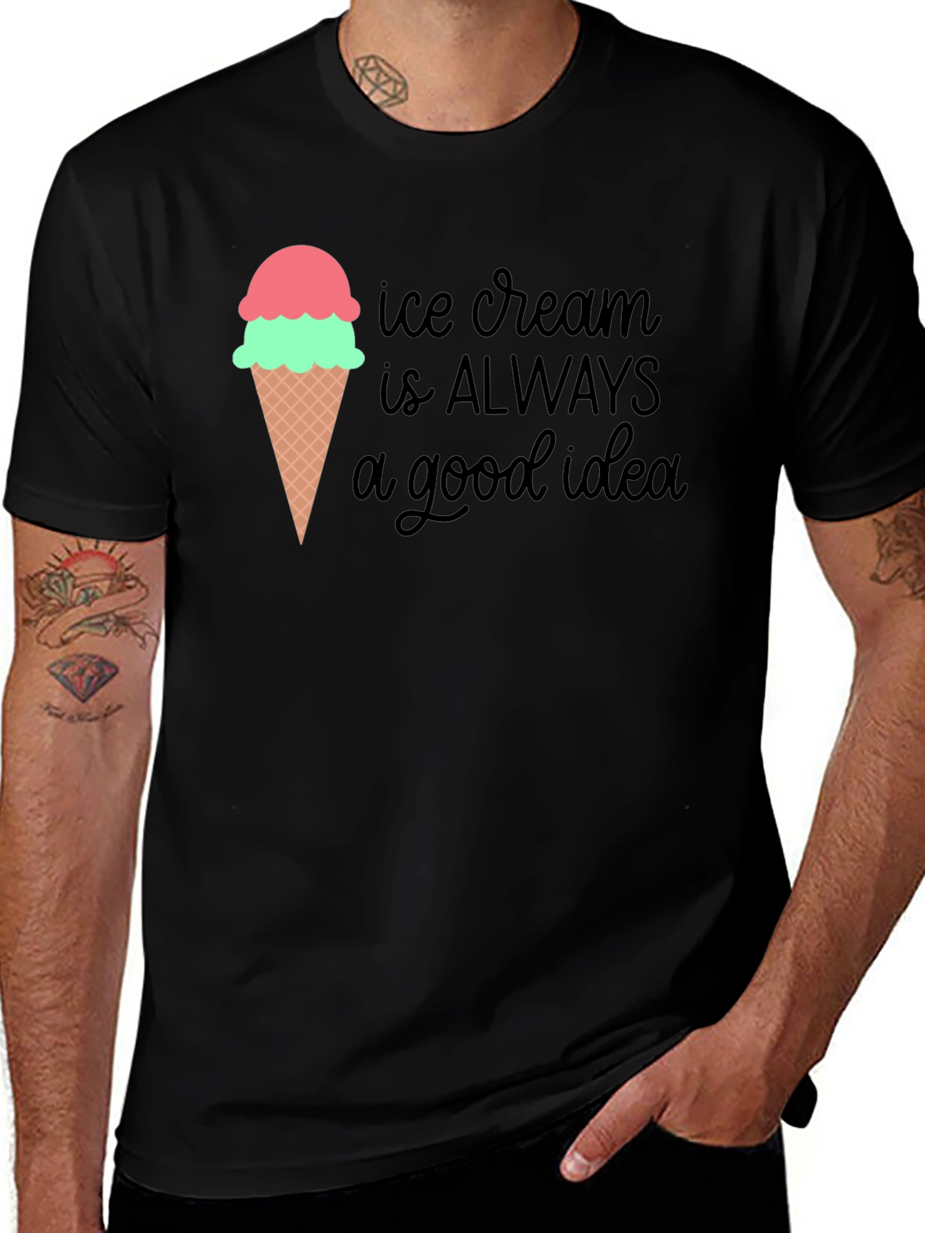 Variant 7 of Ice Cream Always a Good Idea Graphic Tee