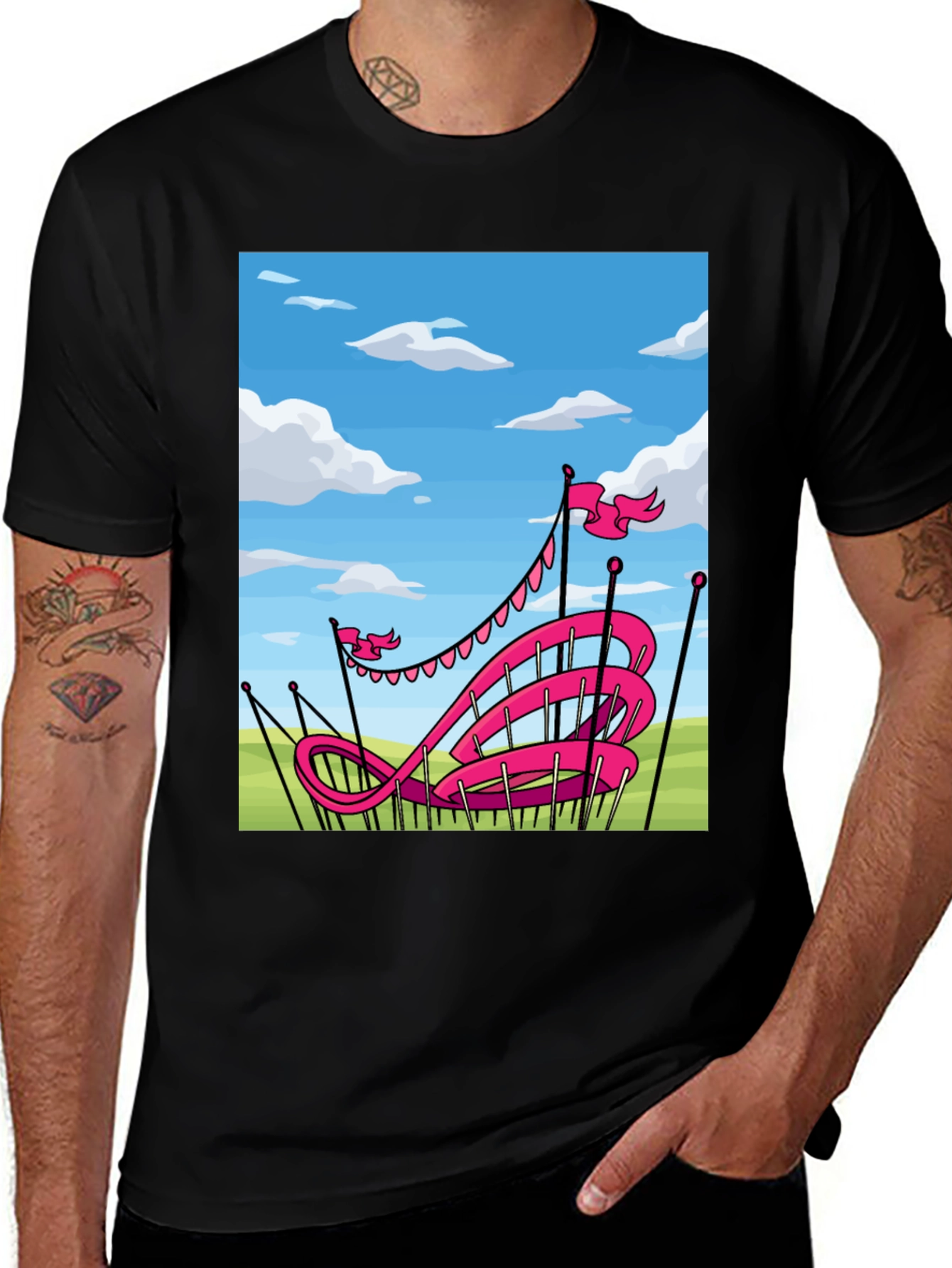 Pink Roller Coaster T-Shirt