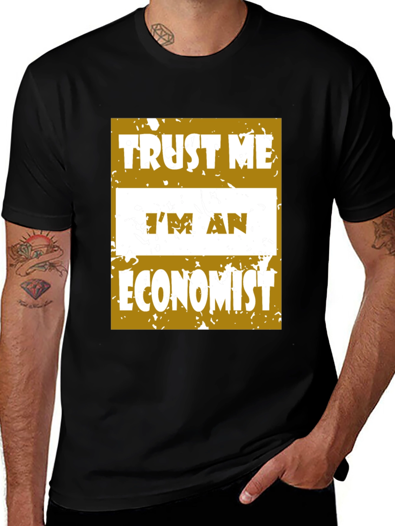 Black Trust Me I'm An Economist T-Shirt main image