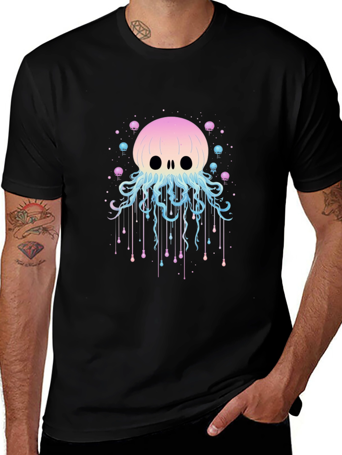 Variant 23 of Skull Jellyfish Graphic Print T-Shirt