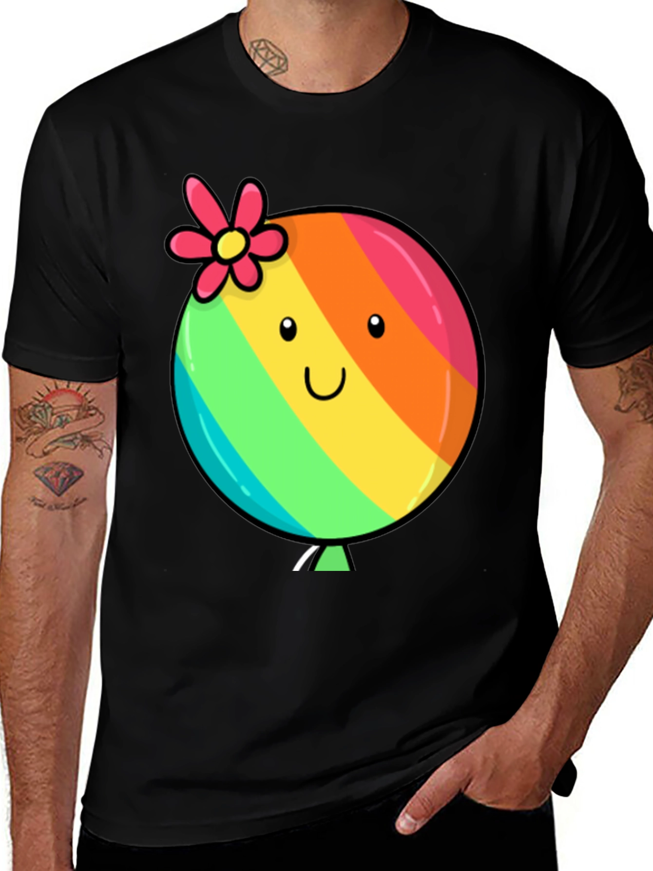 Variant 12 of Rainbow Balloon Smile Graphic Tee