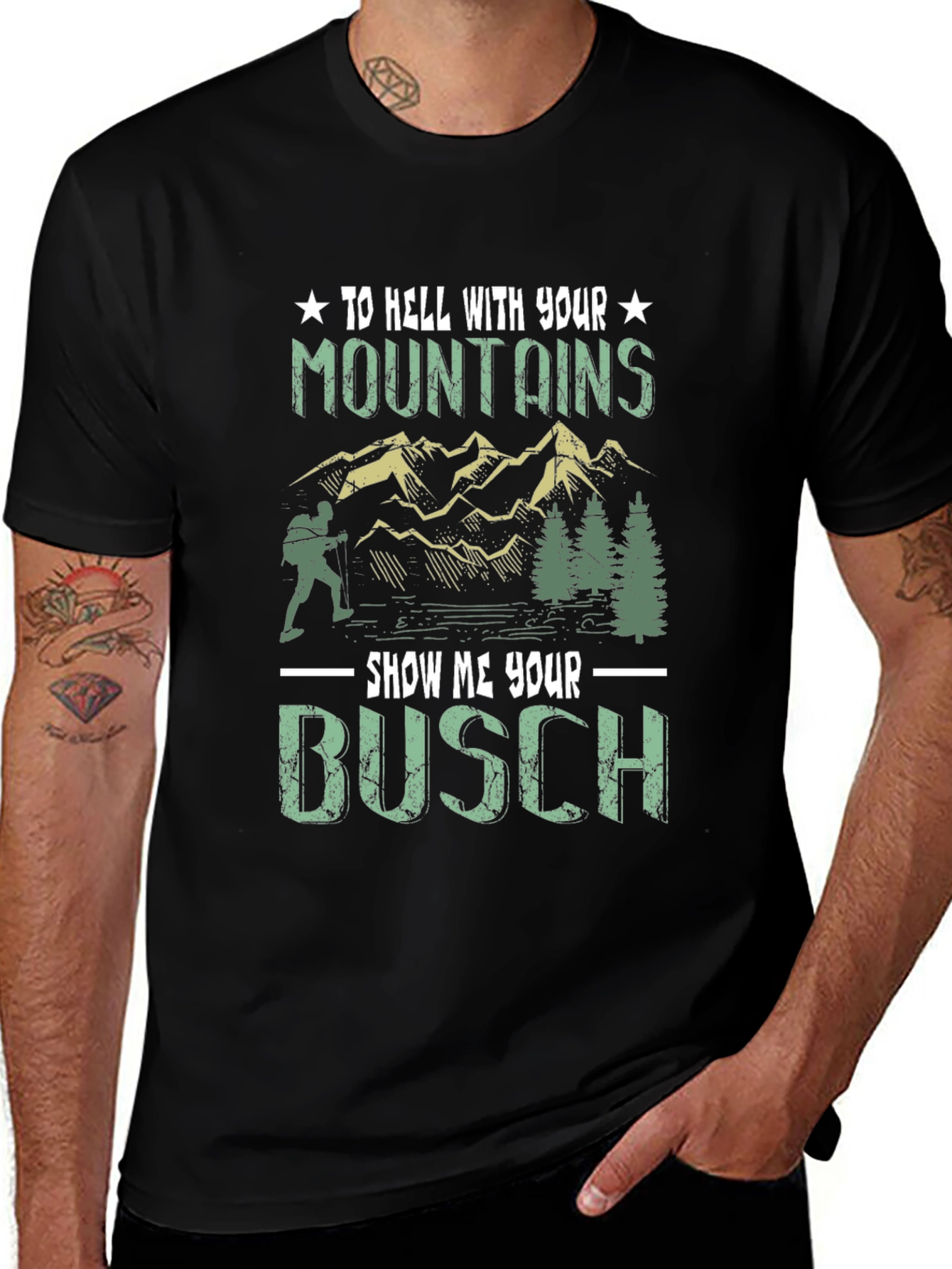Variant 12 of To Hell With Your Mountains Funny T-Shirt