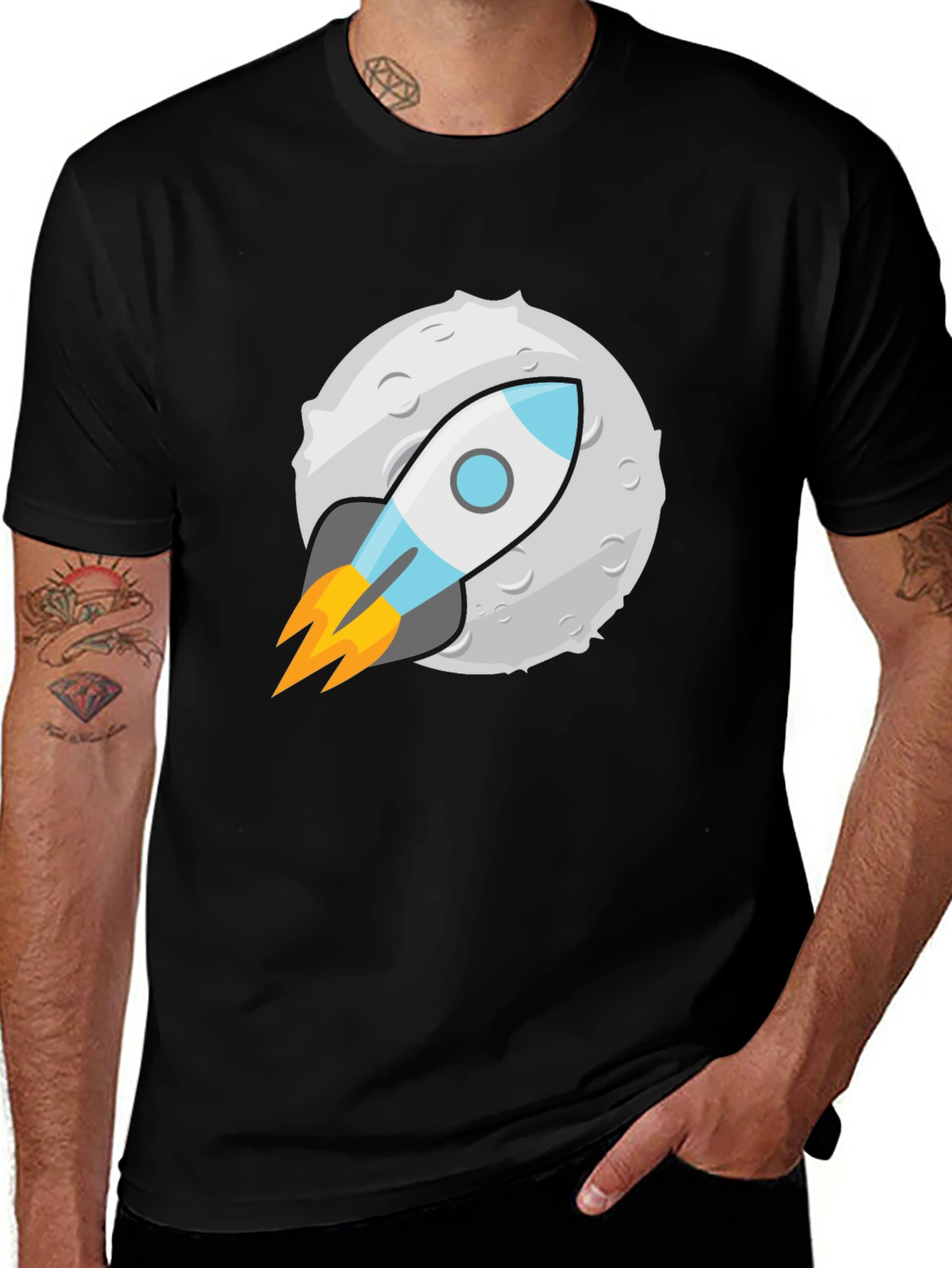 Variant 17 of Rocket to the Moon T-Shirt - Graphic Tee