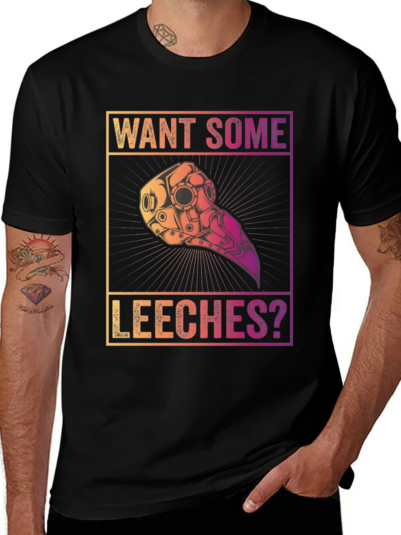 Variant 27 of Want Some Leeches? Graphic T-Shirt - Unique Design