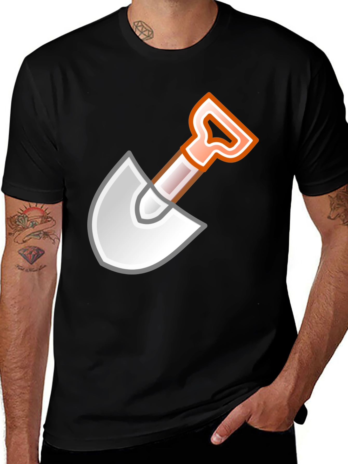 Shovel Graphic Black T-Shirt