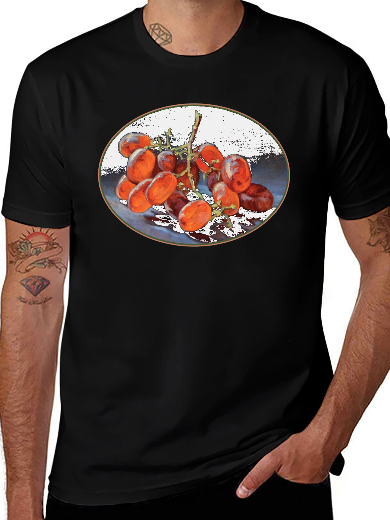 Variant 18 of Grapes Graphic Tee - Stylish Fruit Design