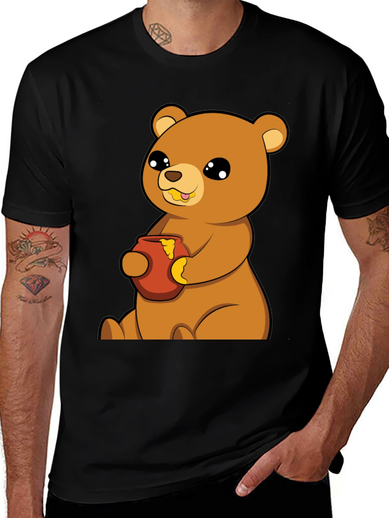 Variant 8 of Cute Bear Honey Pot T-Shirt - Unisex Cotton Tee