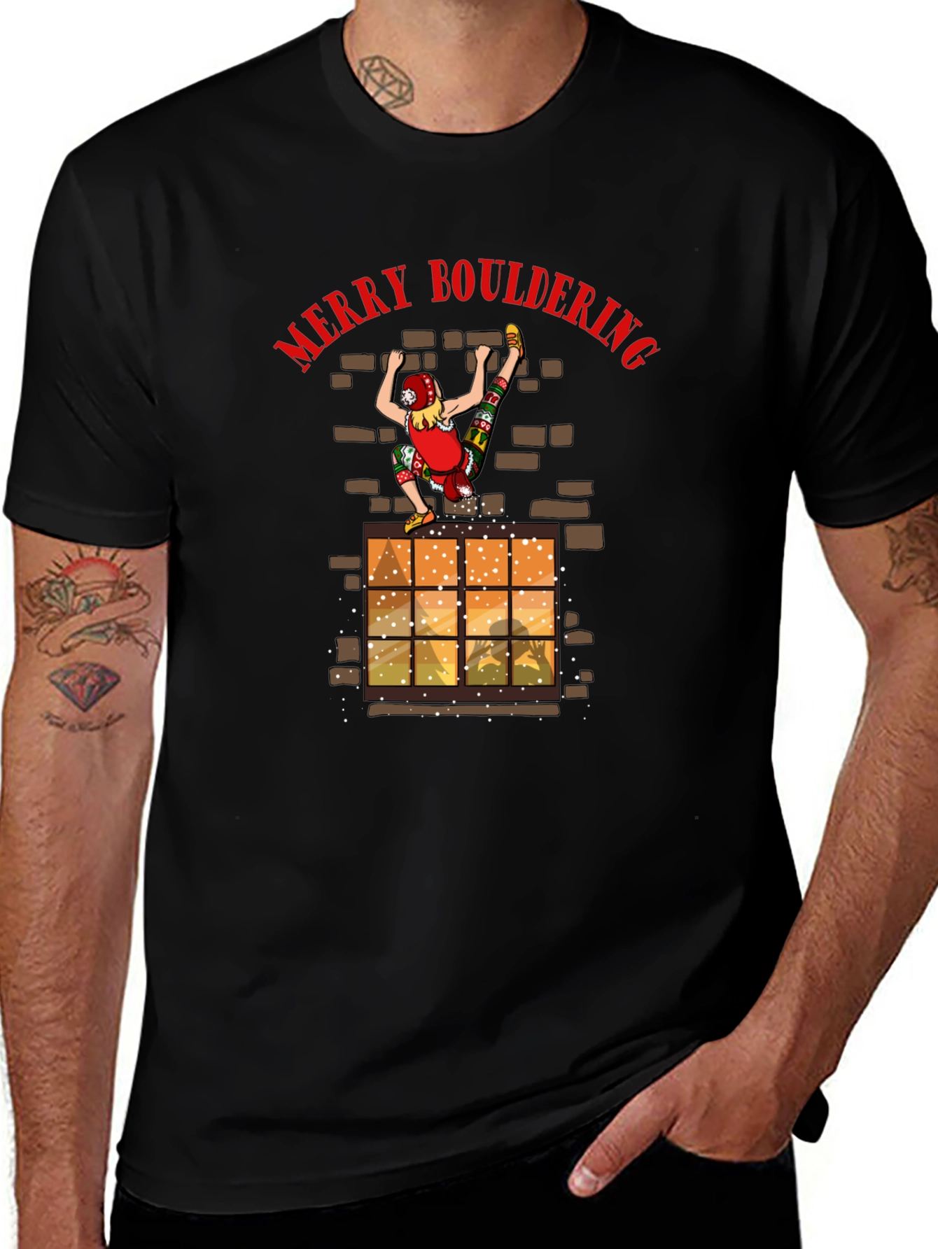 Variant 13 of Merry Bouldering Graphic T-Shirt