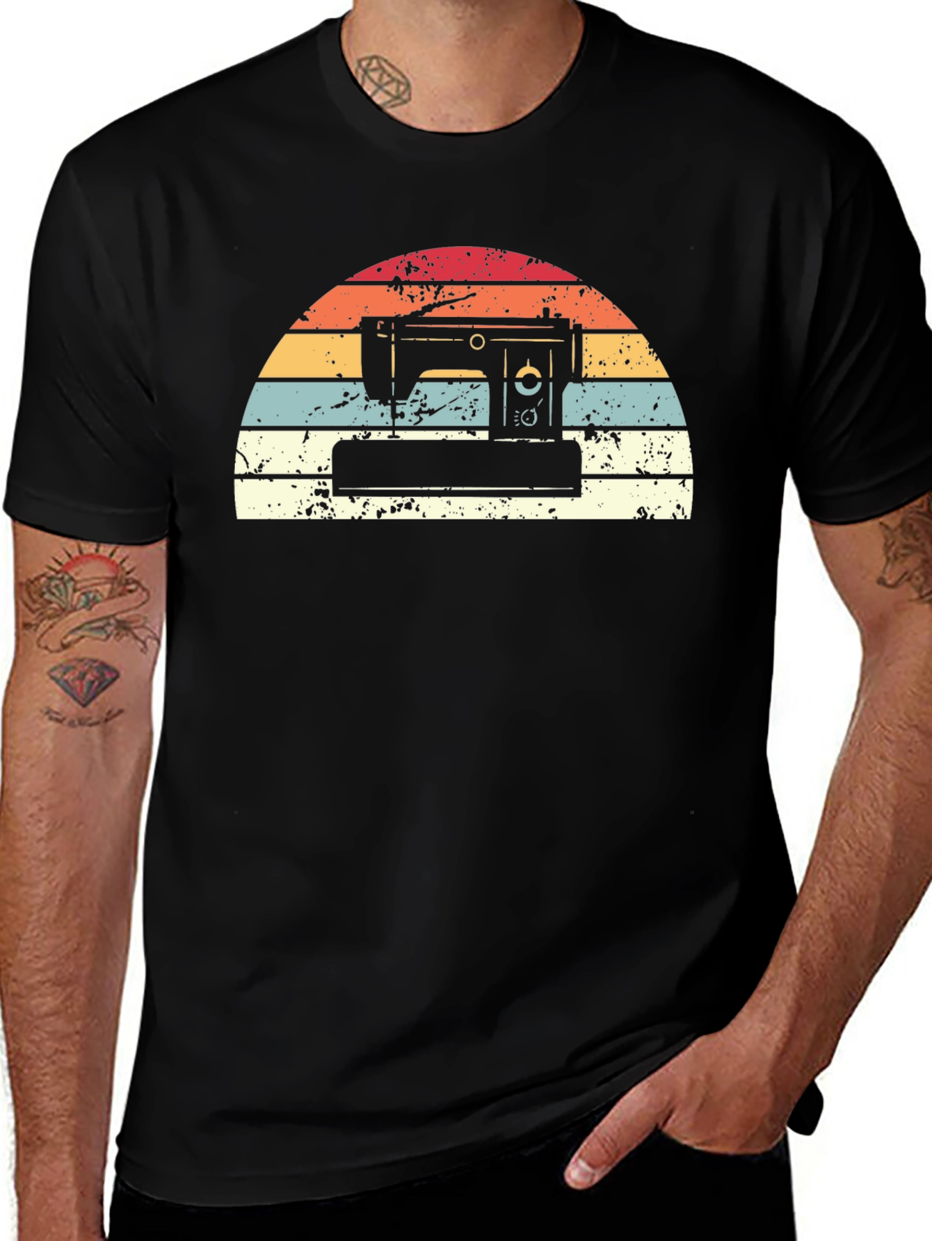 Variant 24 of Vintage Sewing Machine Graphic T-Shirt