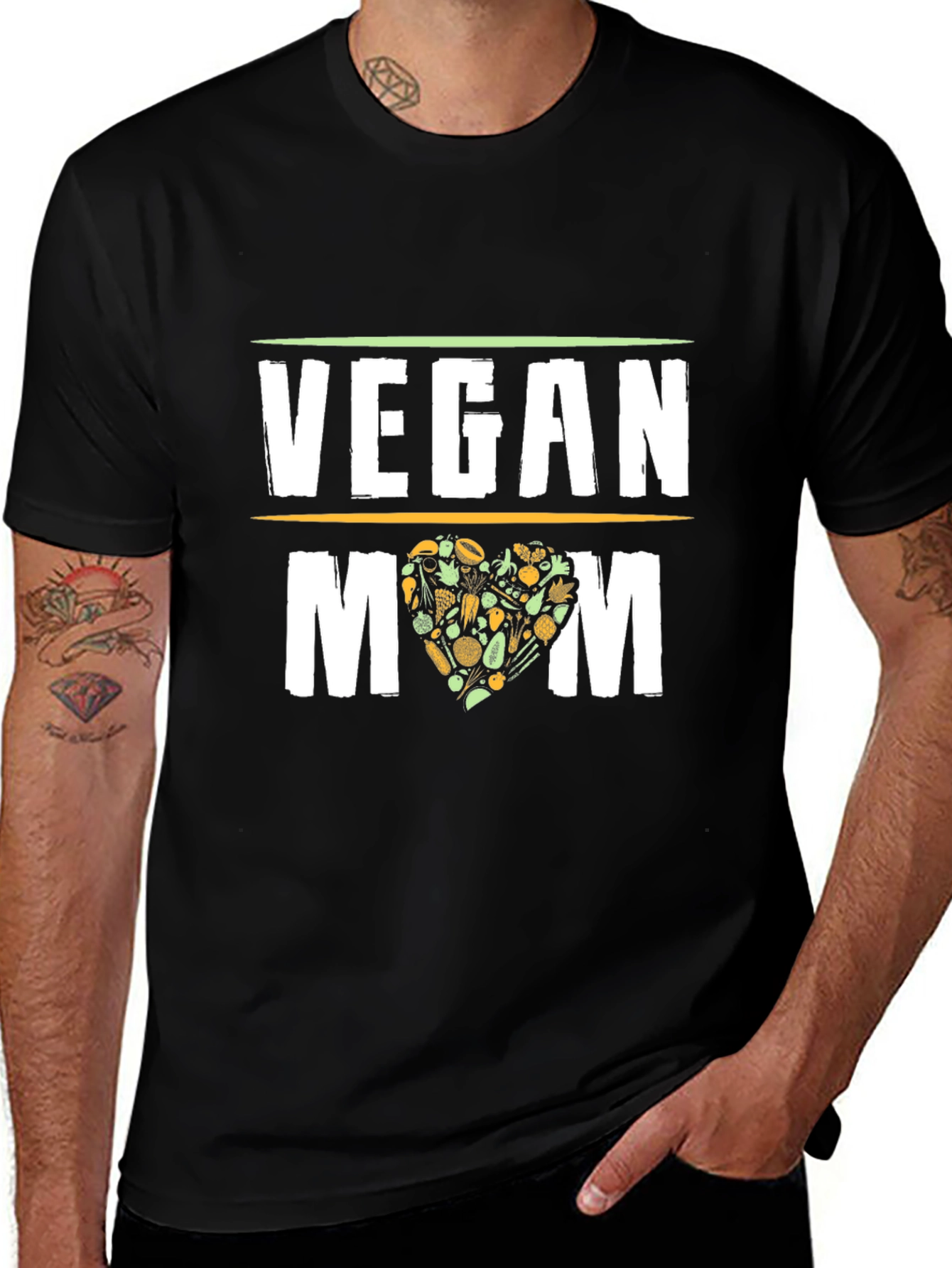 Vegan Mom T-Shirt - Black Graphic Tee