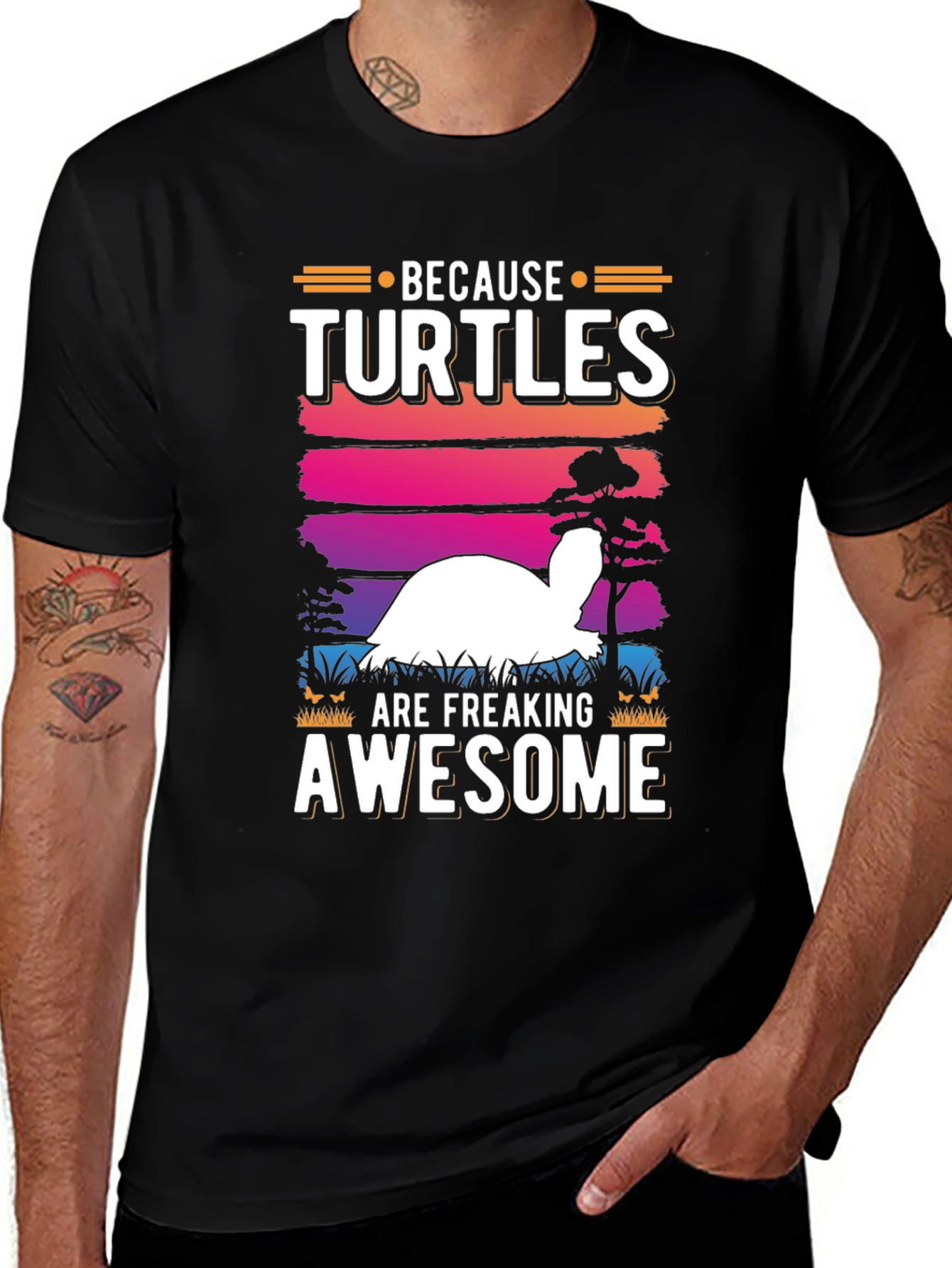 Variant 8 of Funny Turtle Lover T-Shirt - Because Turtles Are Awesome