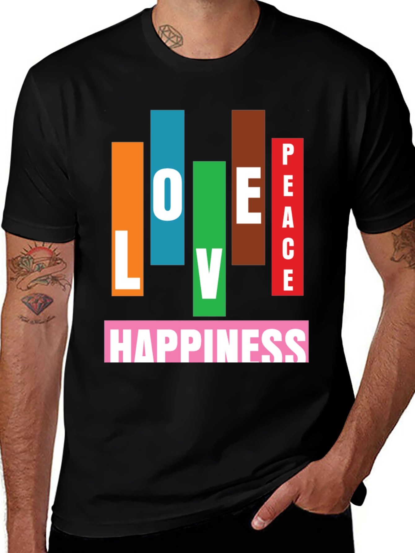 Variant 26 of Love Peace Happiness T-Shirt