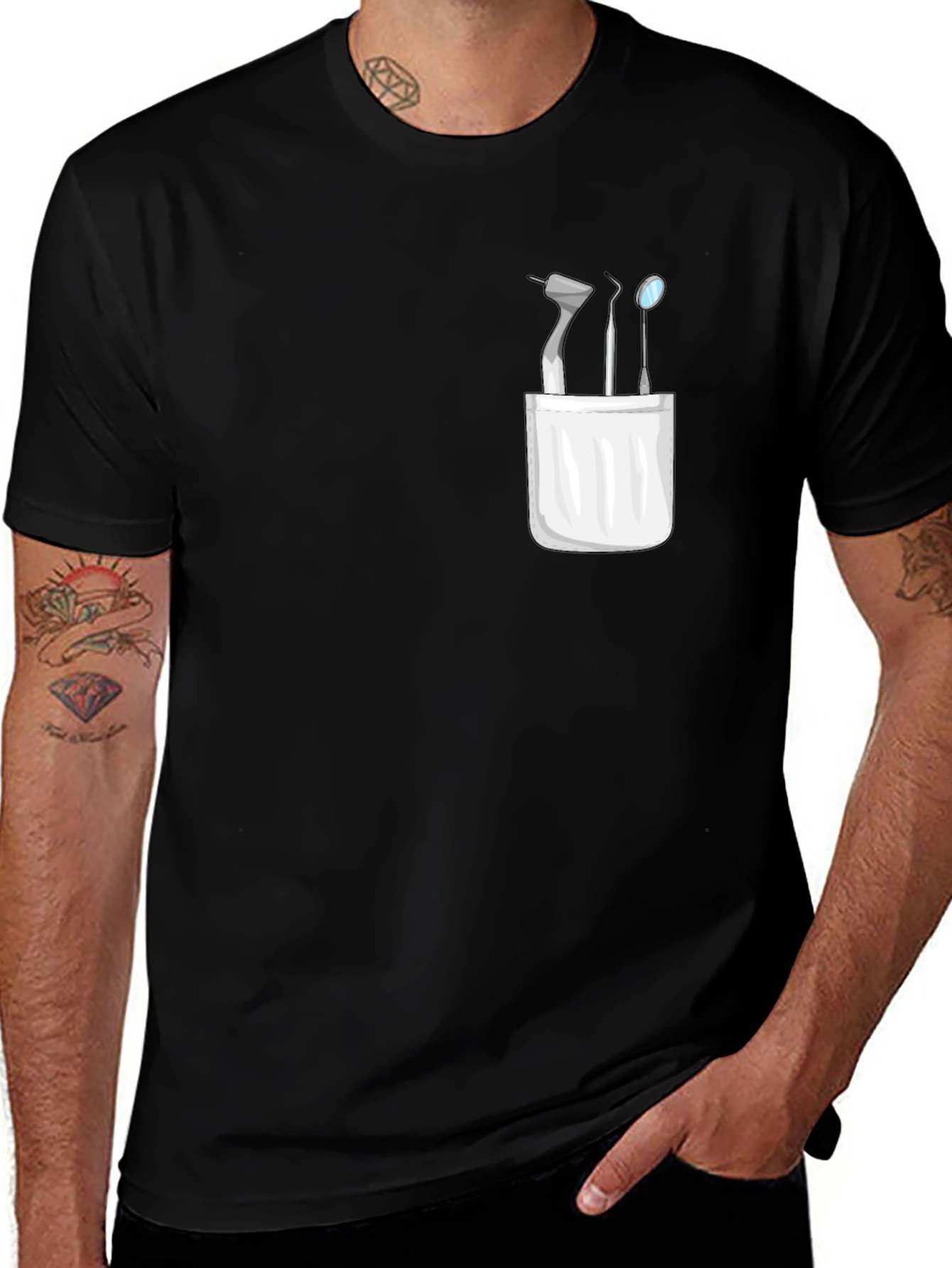Variant 16 of Dentist Tools Pocket Graphic T-Shirt