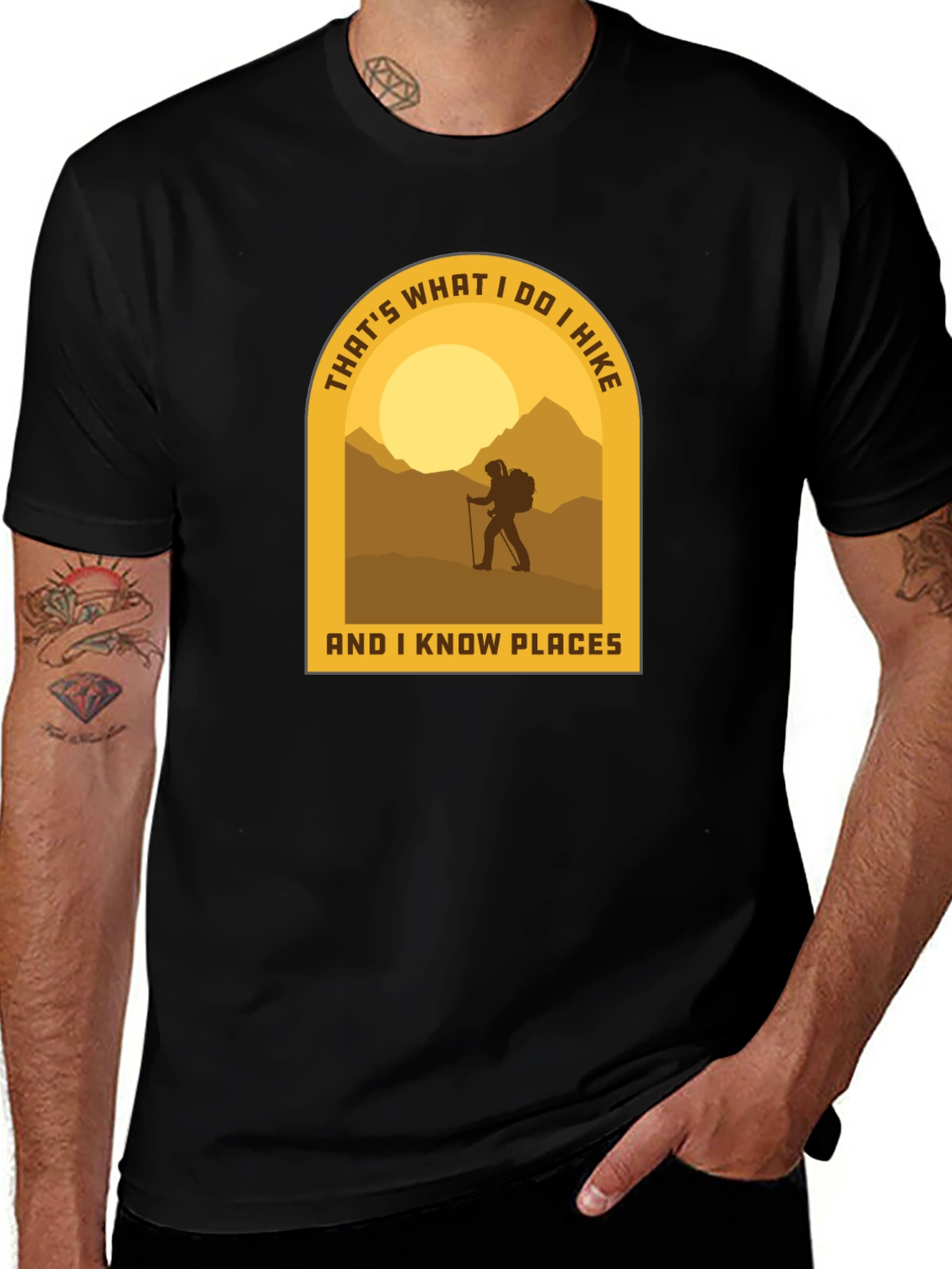 Variant 11 of Hiker Graphic Tee - That's What I Do I Hike