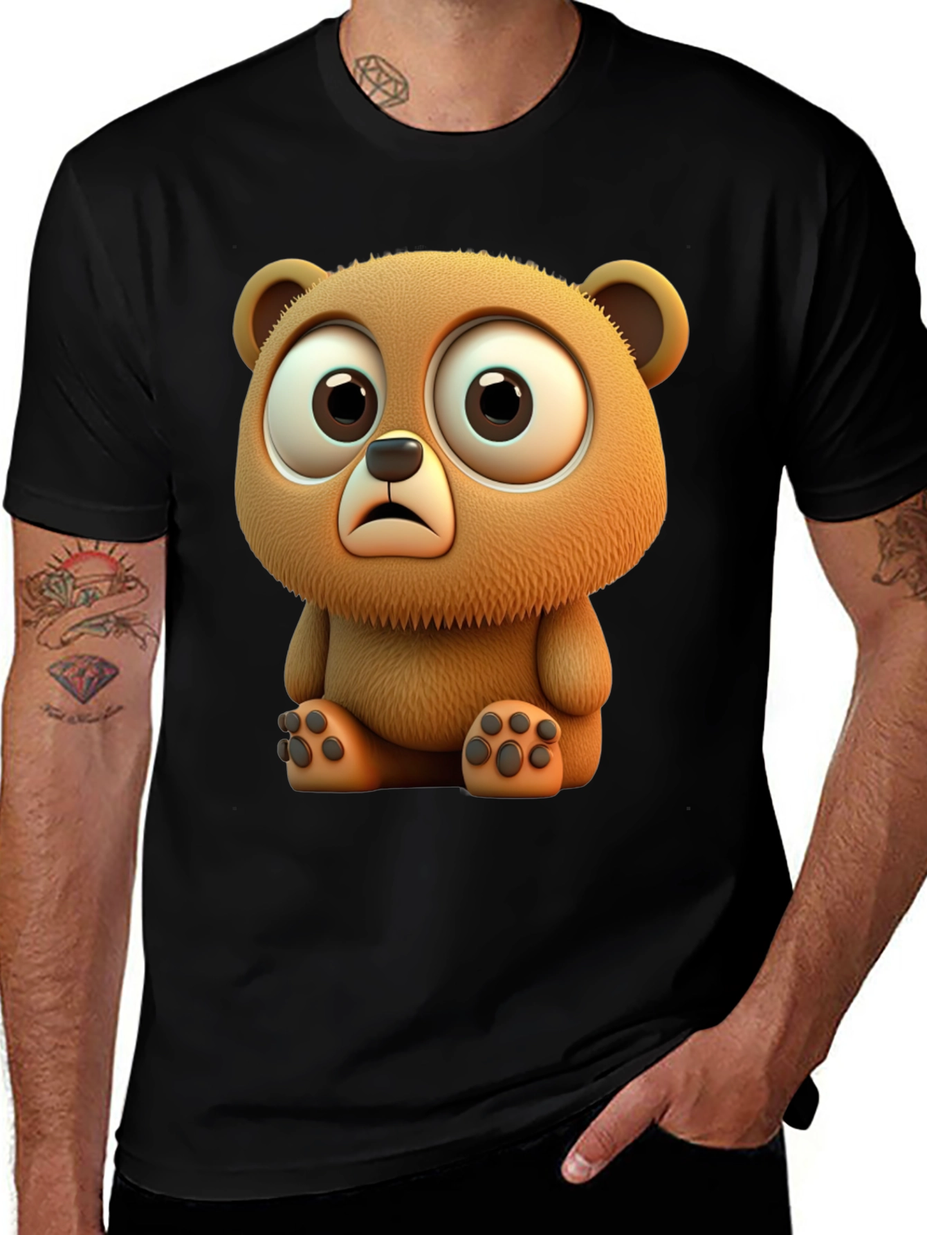 Variant 19 of Cute Cartoon Bear Graphic Tee